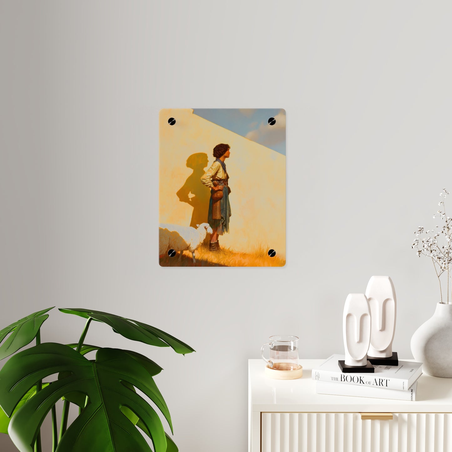 David son of Jesse Acrylic Wall Art Panel - Ready to Hang Acrylic Print - David and Goliath - Bible Story Wall Art