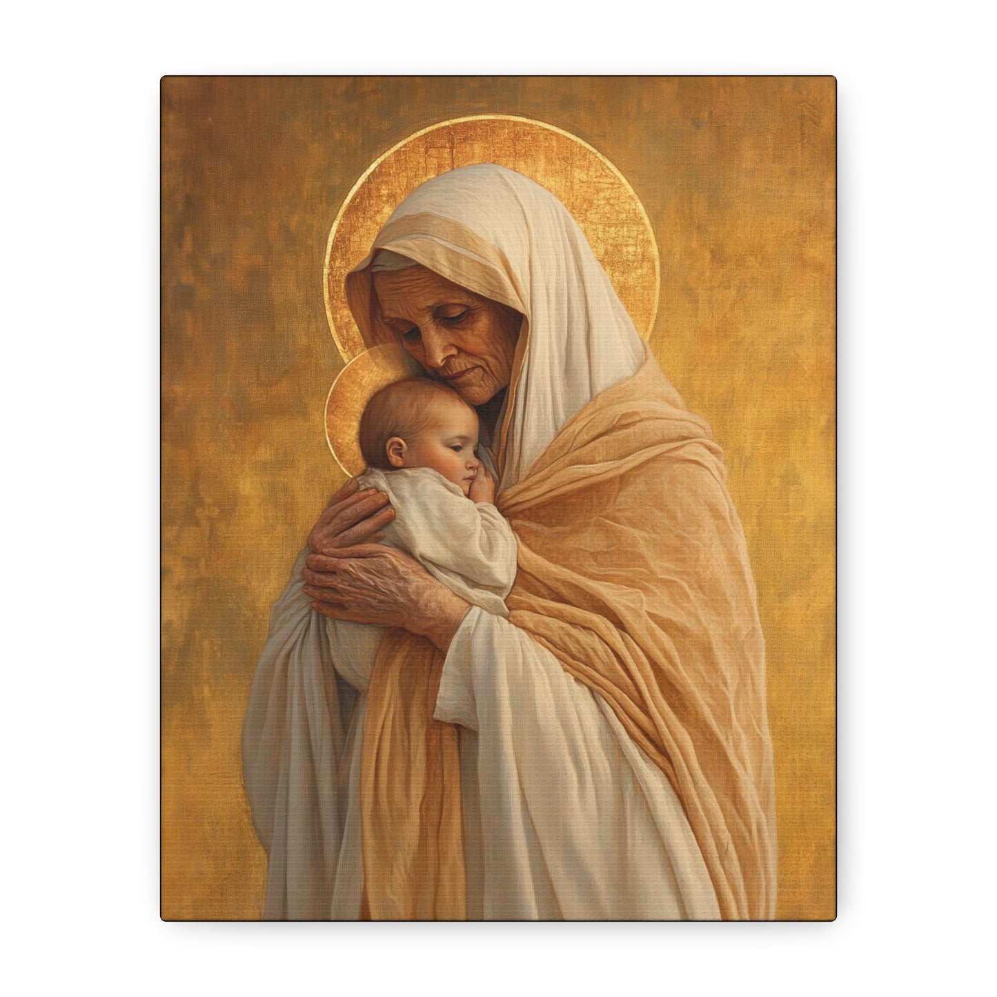 Saint Anna the Prophetess - Museum Wrapped Canvas - Print - Religious Art for your Home - Christian print - Prayer Room Art - Catholic