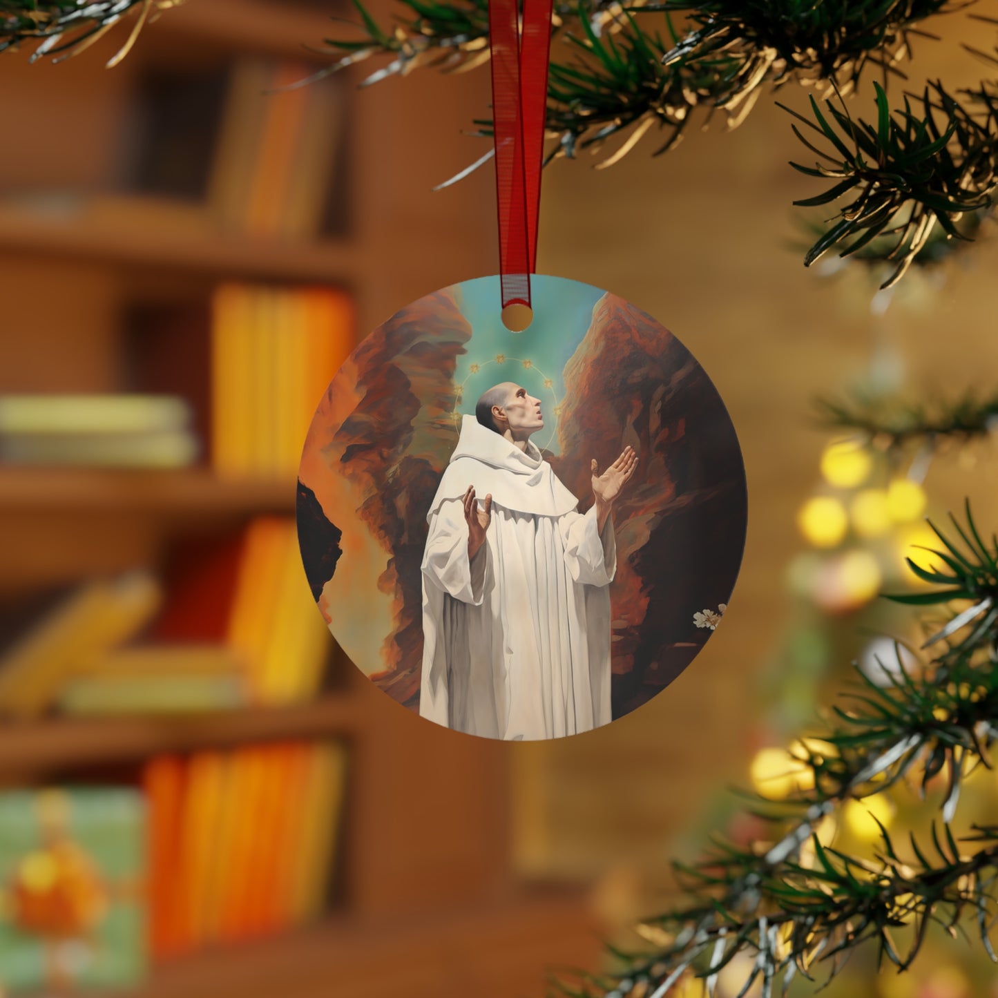 Saint Bruno - Religious Holiday Christmas Ornament and Keepsake - Double sided Keepsake Religious Ornament