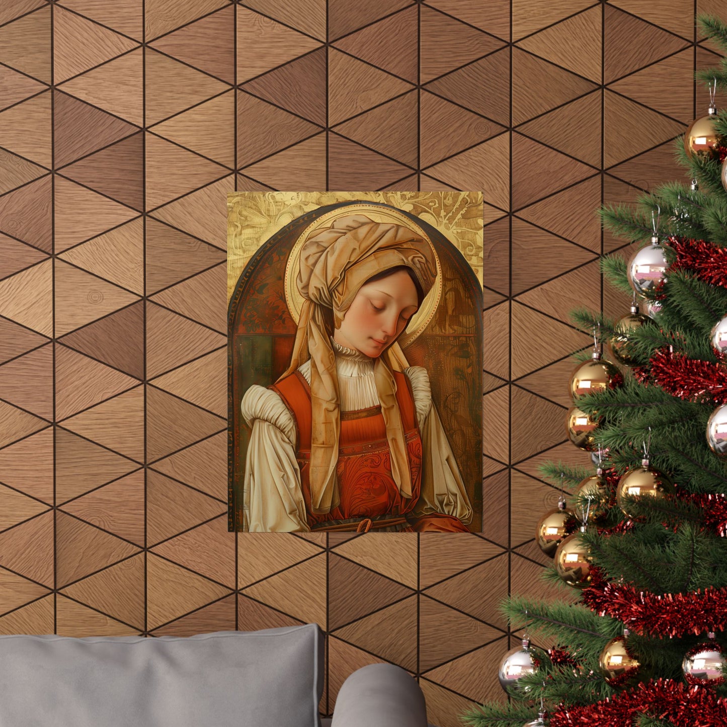 Saint Anne Line - Sanctified Souls Print - Multiple Sizes - Premium Matte Vertical Posters - Anna Line - Catholic Saint Art - Home Decor