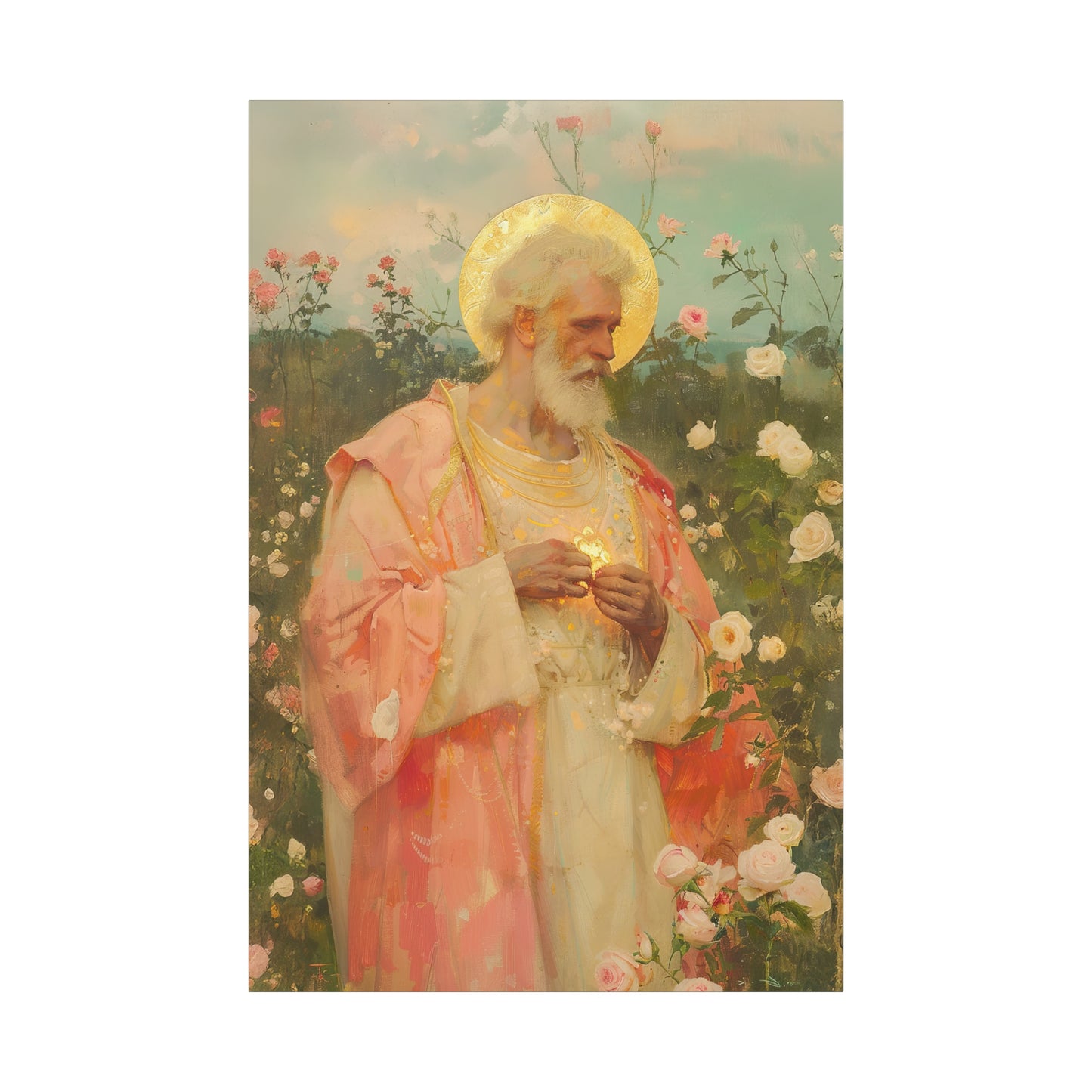 Saint Valentine - Multiple Sizes - Catholic Home art - Museum Wrapped Canvas - Sanctified Souls Print - Catholic Saint Art