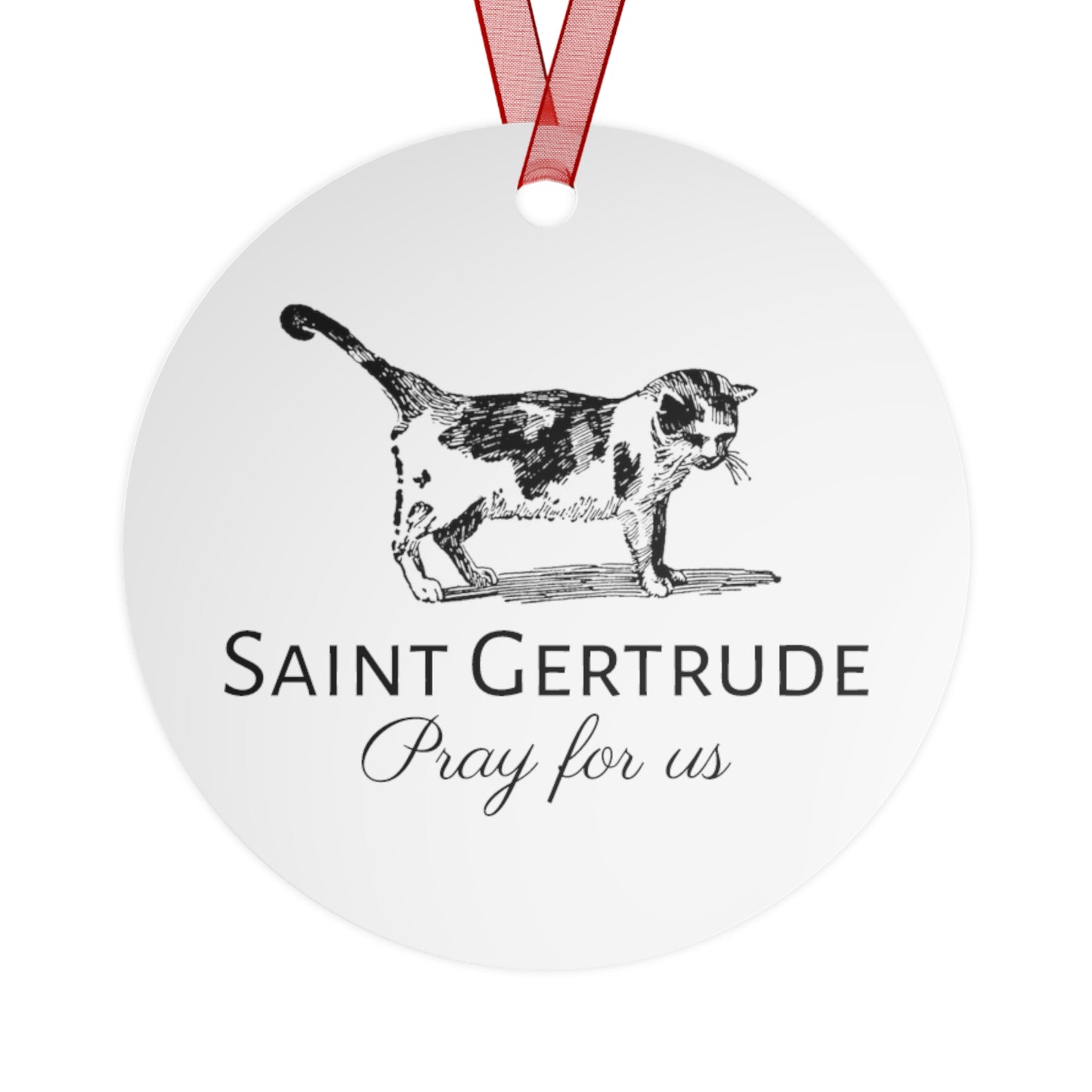 Saint Gertrude - Religious Holiday Christmas Ornament and Keepsake - Double sided Keepsake Religious Ornament