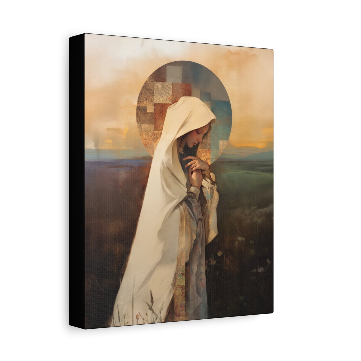 Our Lady of the Prairie - Multiple Sizes - Catholic Home art - Museum Wrapped Canvas - Sanctified Souls Print