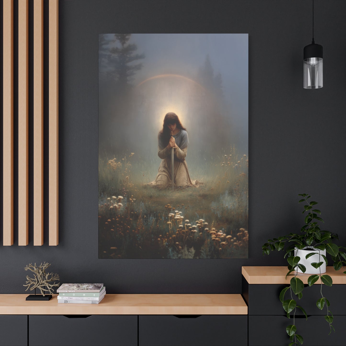 Saint Joan of Arc - Museum Wrapped Canvas - Sanctified Souls Print - Religious Art for your Home - Catholic Patron Saint Art