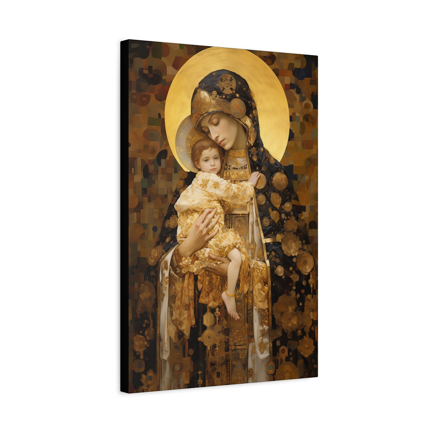 The Light of Love - Museum Wrapped Canvas - Sanctified Souls Print - Religious Art for your Home - The Virgin Mary and The Christ Child