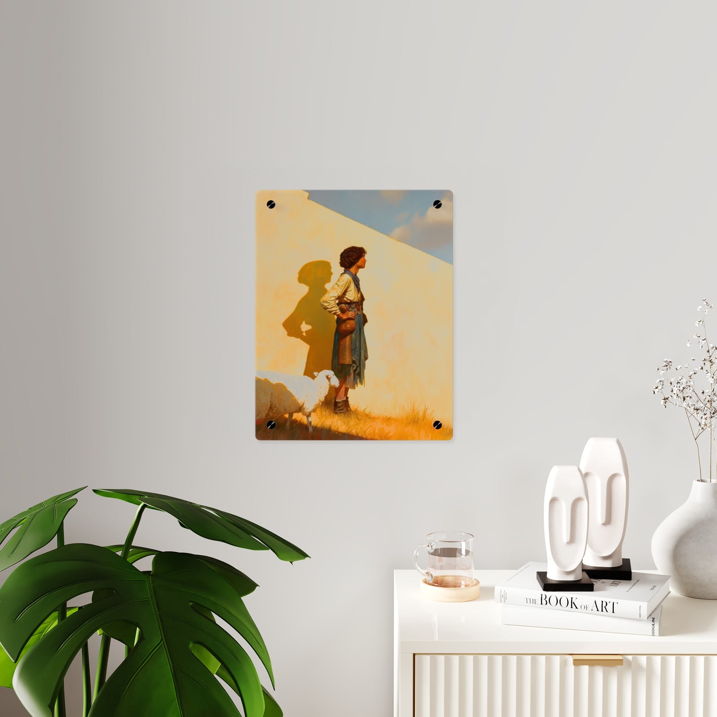 David son of Jesse Acrylic Wall Art Panel - Ready to Hang Acrylic Print - David and Goliath - Bible Story Wall Art