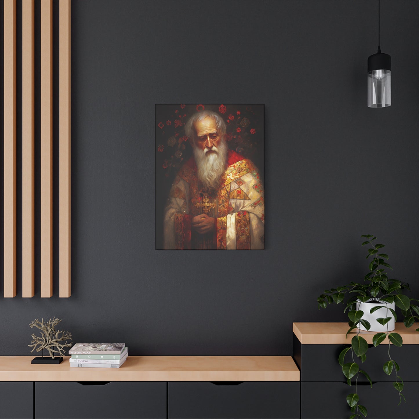 Saint Nicholas - Museum Wrapped Canvas - Sanctified Souls Print - Religious Art for your Home - Father Christmas - Catholic Christmas