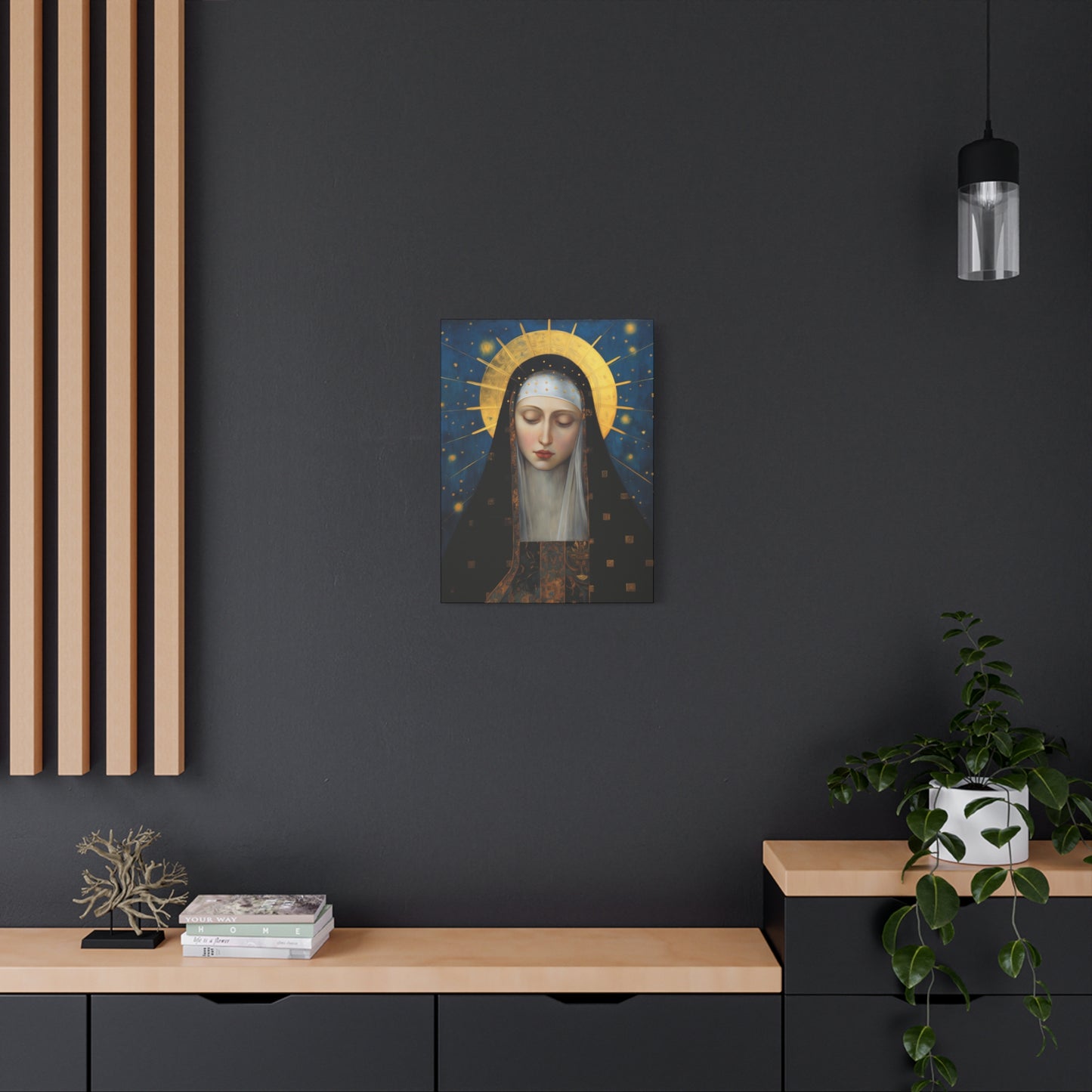Saint Brigid of Sweden Canvas Print - Multiple Sizes - Catholic Home art - Museum Wrapped Canvas - Sanctified Souls Print
