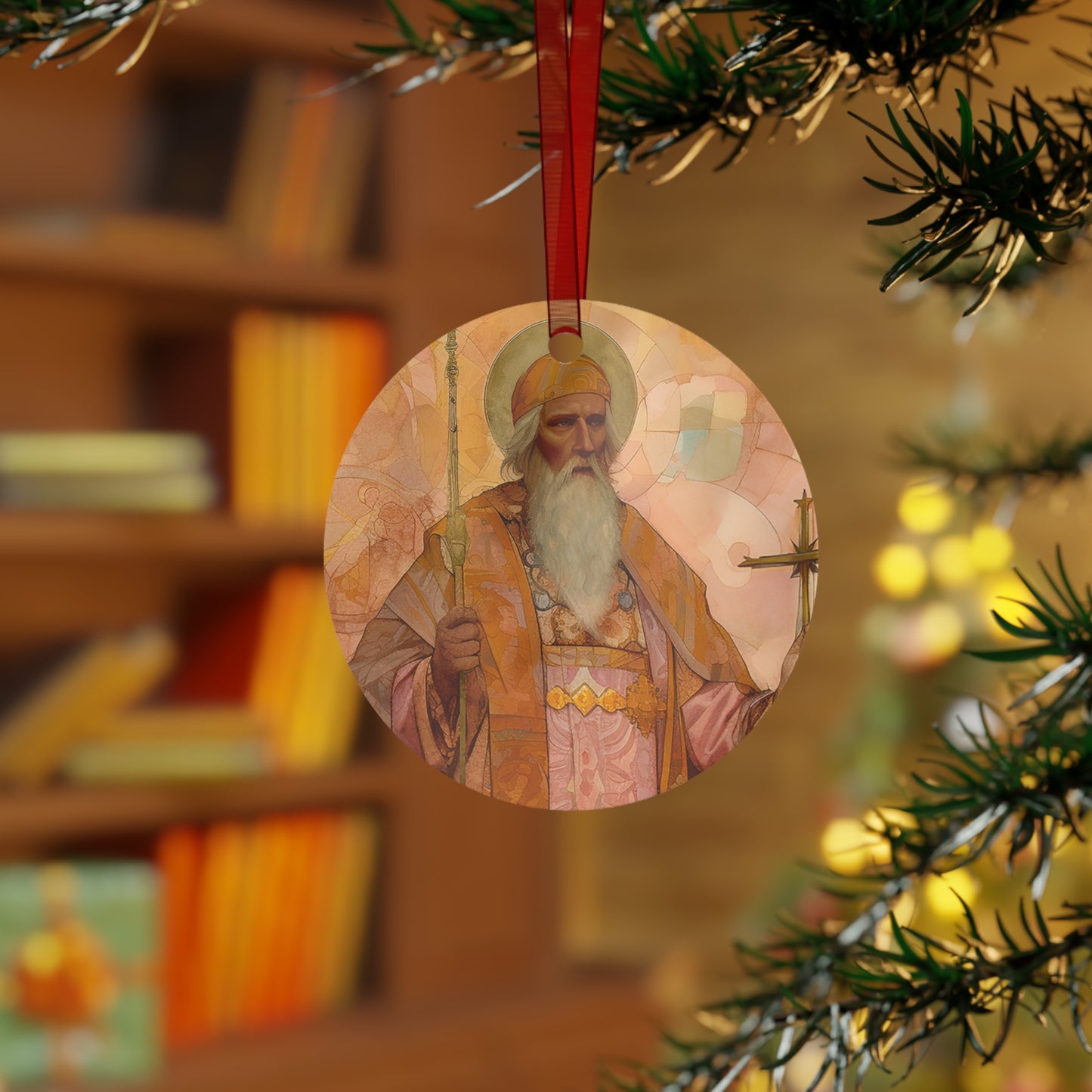 Saint Thorlak of Iceland - Religious Holiday Christmas Ornament and Keepsake - Double sided Keepsake Religious Ornament