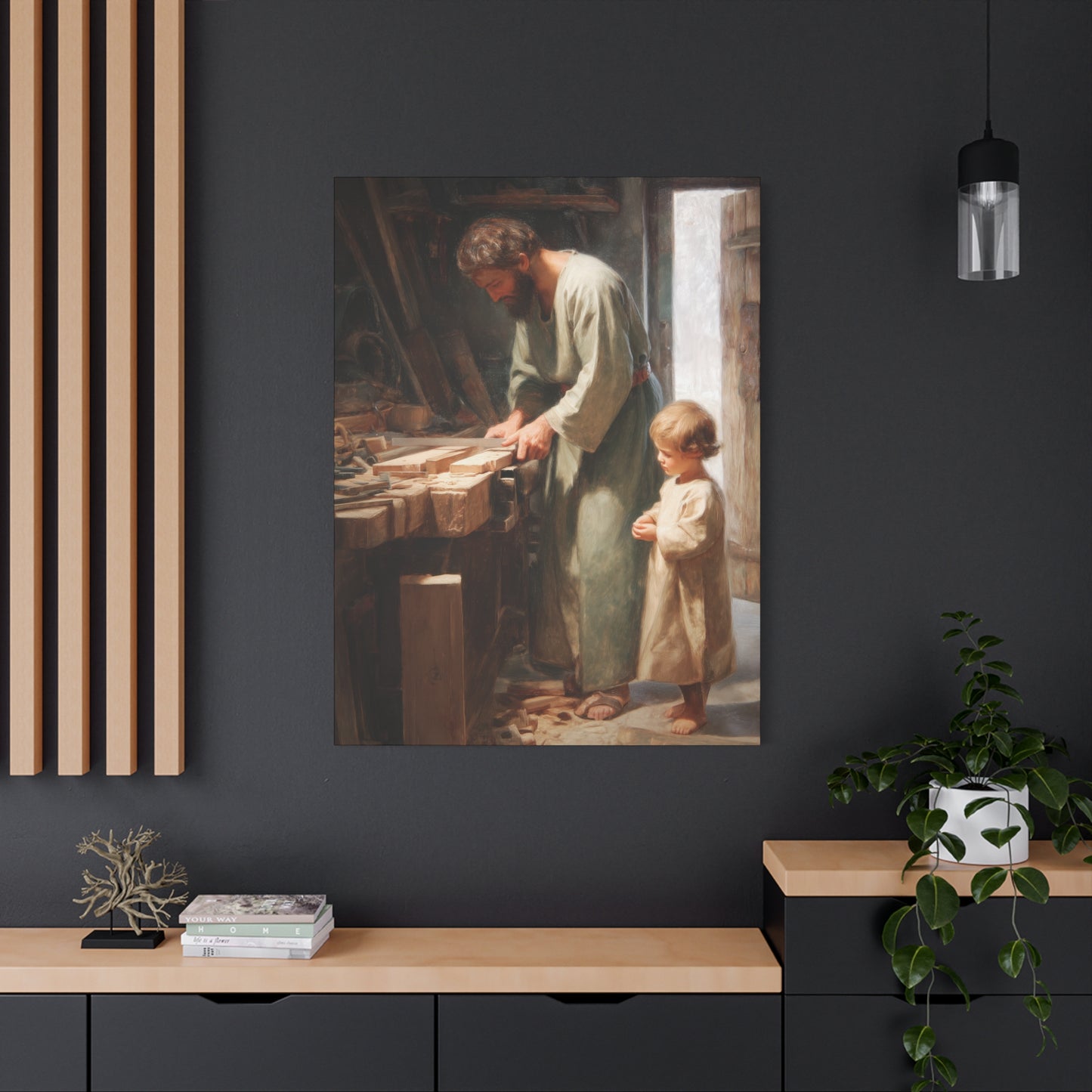 Saint Joseph the Worker - Museum Wrapped Canvas - Sanctified Souls Print - Religious Art for your Home