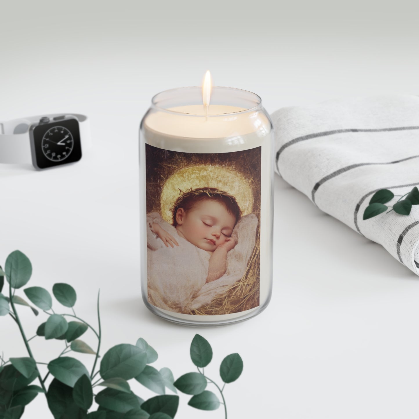 The Christ Child Born Into the Quiet of the World - Scented Prayer Candle, 13.75oz - Tall Size - Religious Prayer Candle