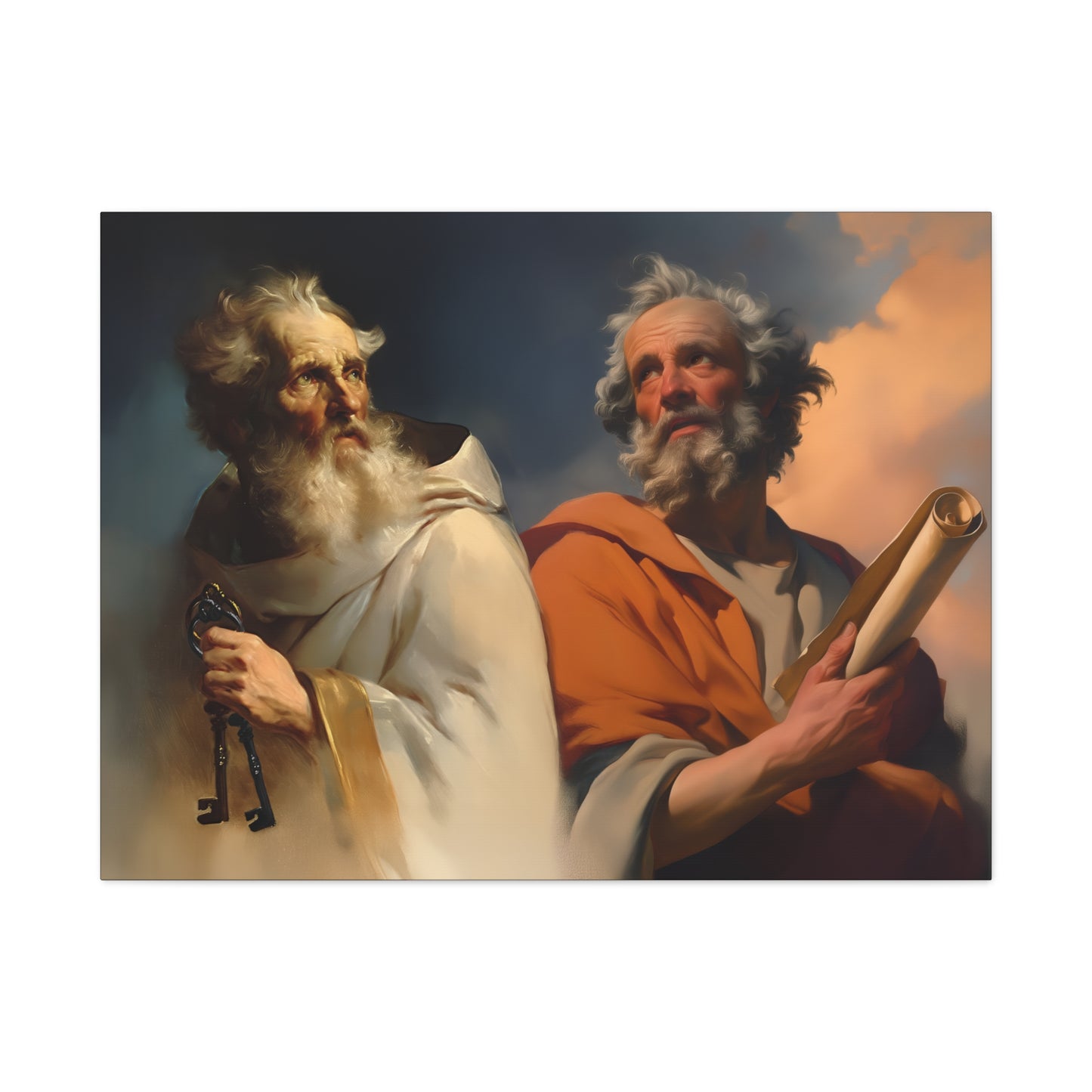 Saint Peter and Saint Paul - Museum Wrapped Canvas - Print - Religious Art for your Home - Christian print