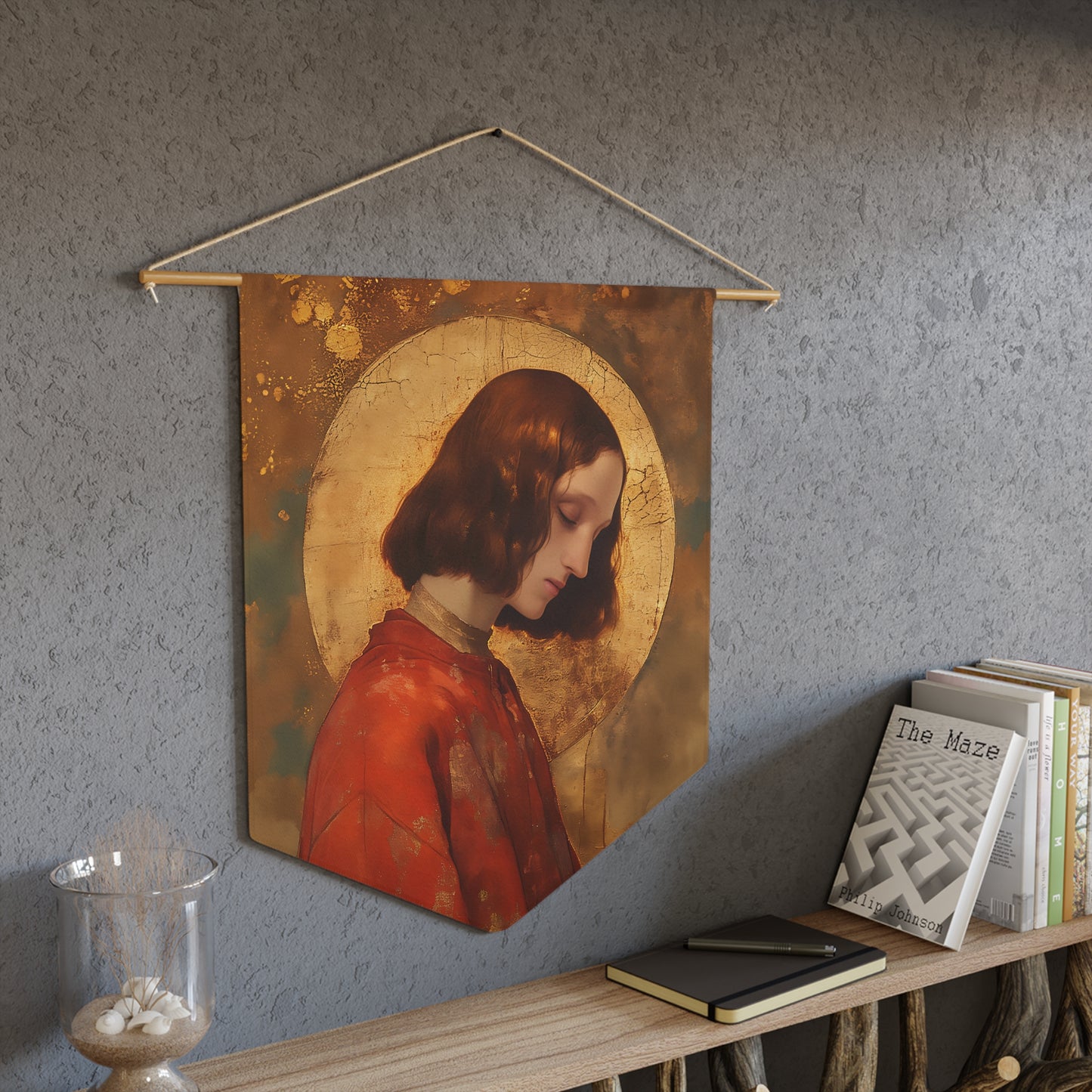 Blessed Amadeus IX, Duke of Savoy Pennant / Banner / Wall Hanging - Prayer room art - 18" x 21" - Catholic prayer Religious Christian Gift
