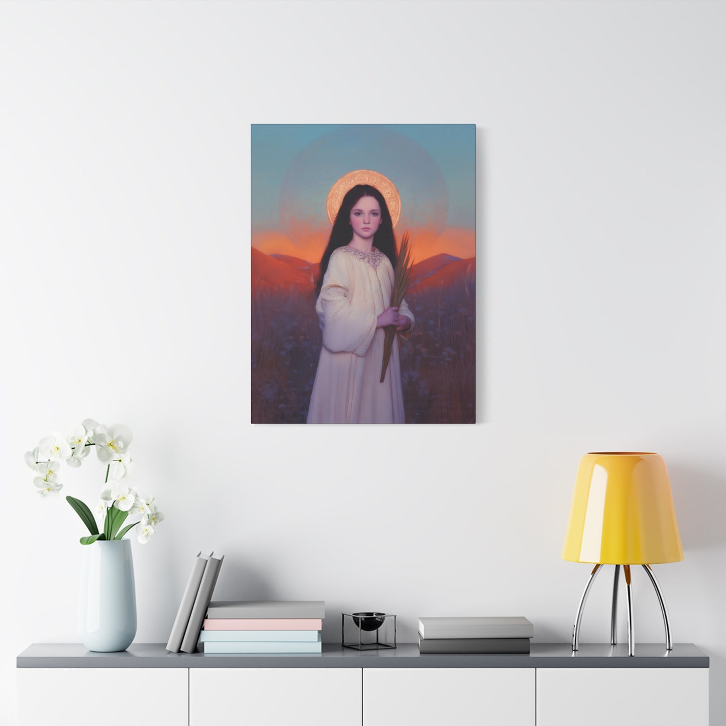 Saint Hope - Multiple Sizes - Catholic Home art - Museum Wrapped Canvas - Sanctified Souls Print - Martyr Saint