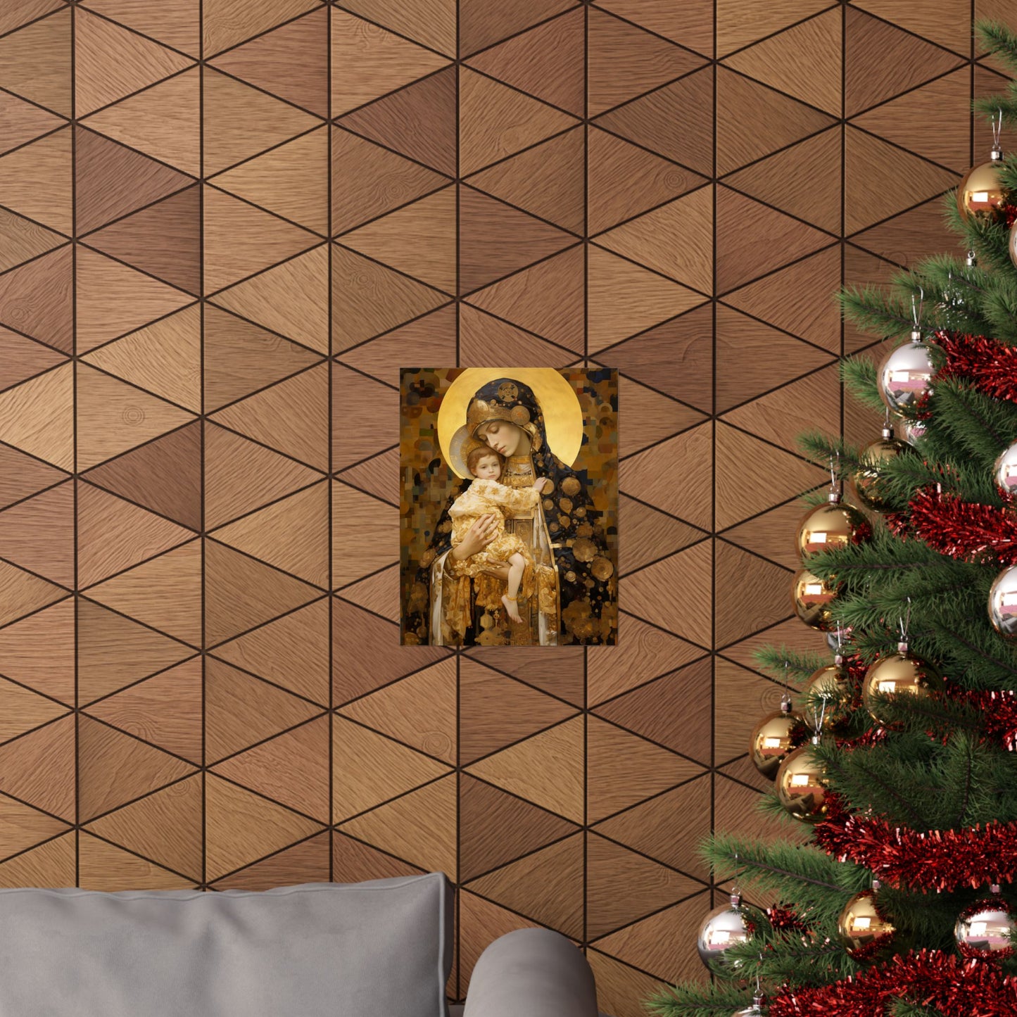 The Light of Love - Print - Sanctified Souls Print - Multiple Sizes - Premium Matte Vertical Posters - Madonna and the Christ Child