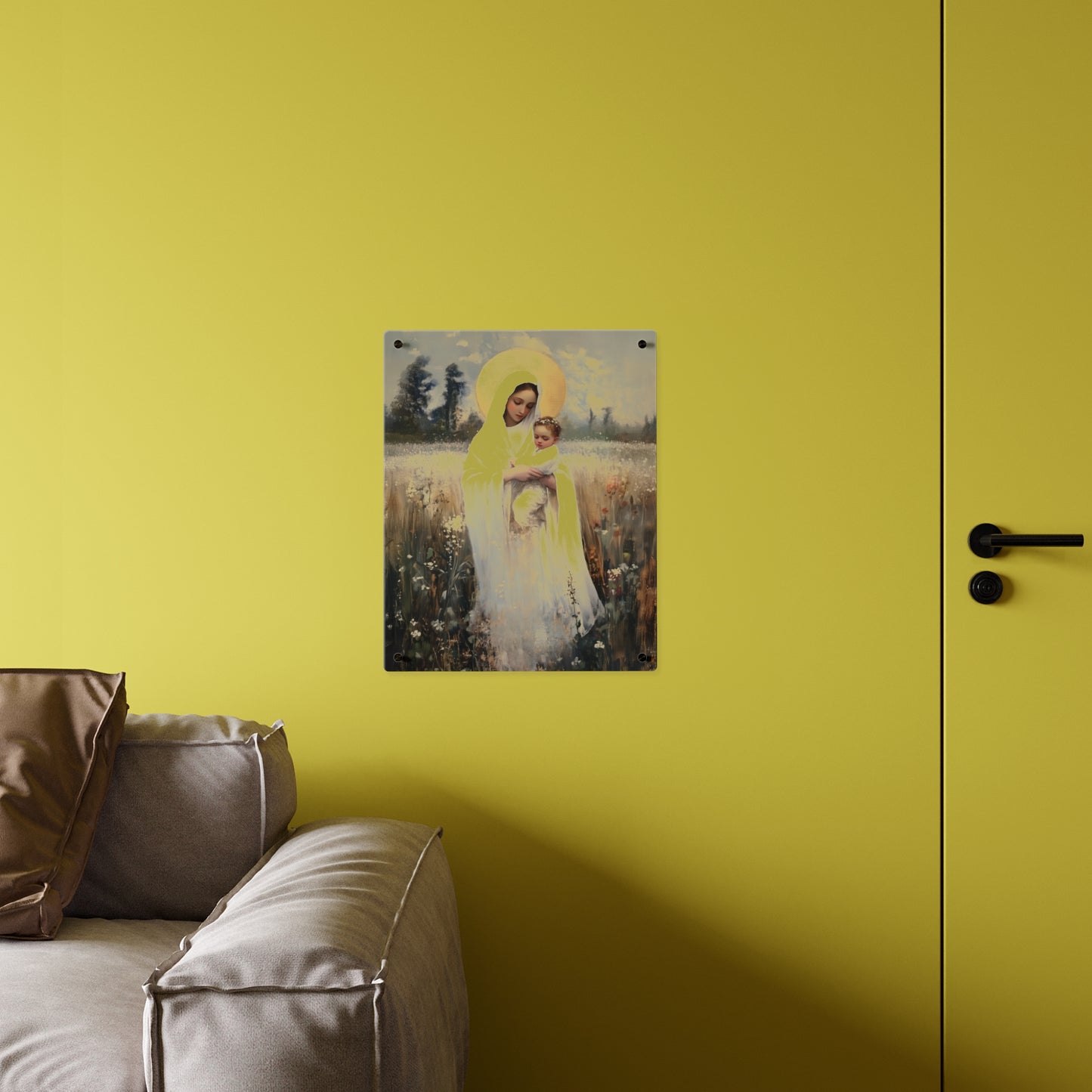 Our Lady of the Prairie Wall Art Panel - Ready to Hang Acrylic Print - Catholic Saint Art - Patron Saint Print