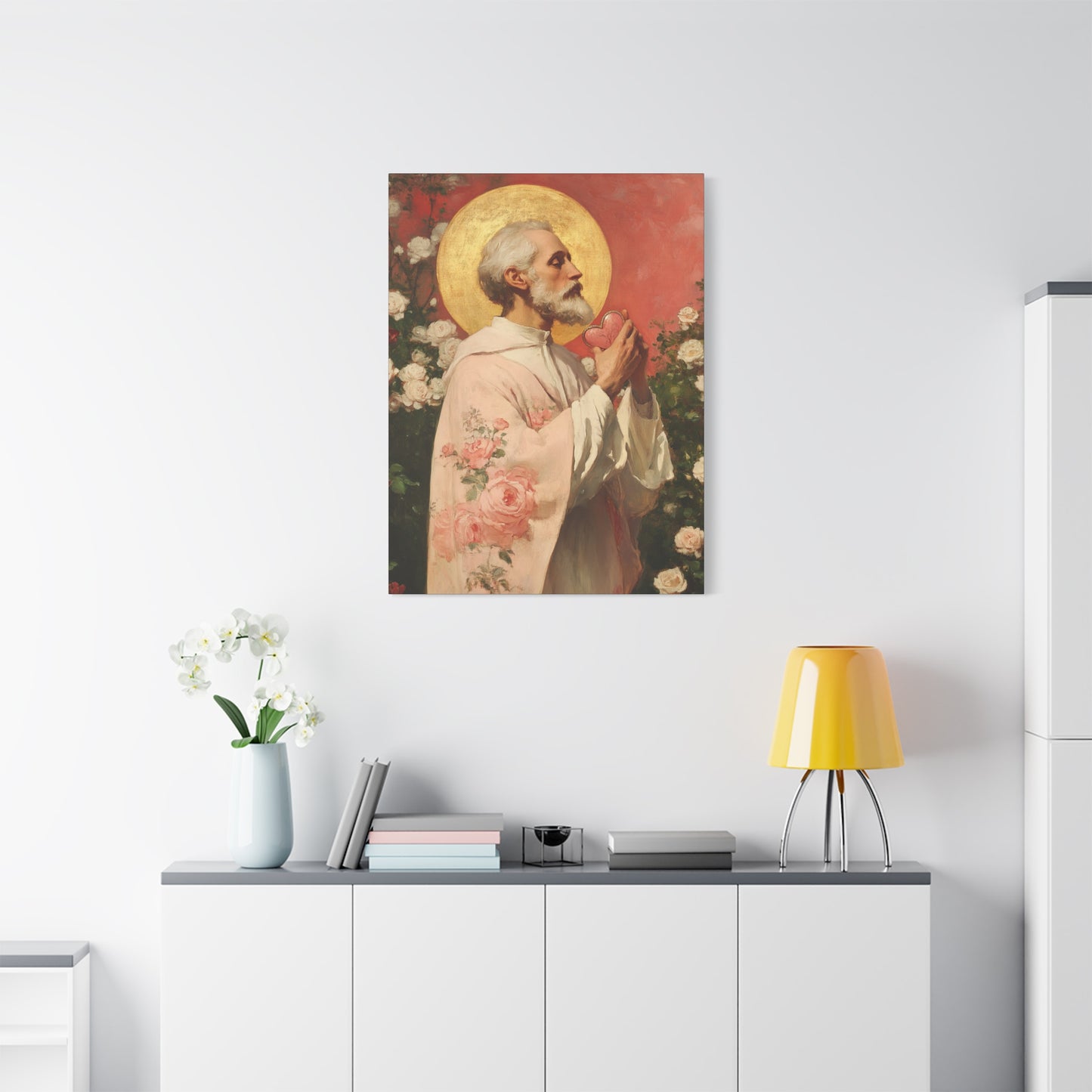 Saint Valentine - Multiple Sizes - Catholic Home art - Museum Wrapped Canvas - Sanctified Souls Print - Catholic Saint Art