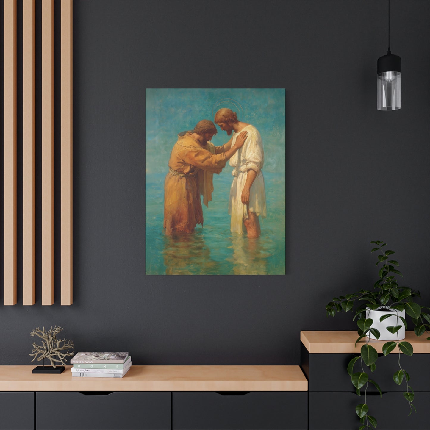 Saint John the Baptist, Servant of the Dawn - Museum Wrapped Canvas - Print - Religious Art for your Home - Christian print - Prayer Room