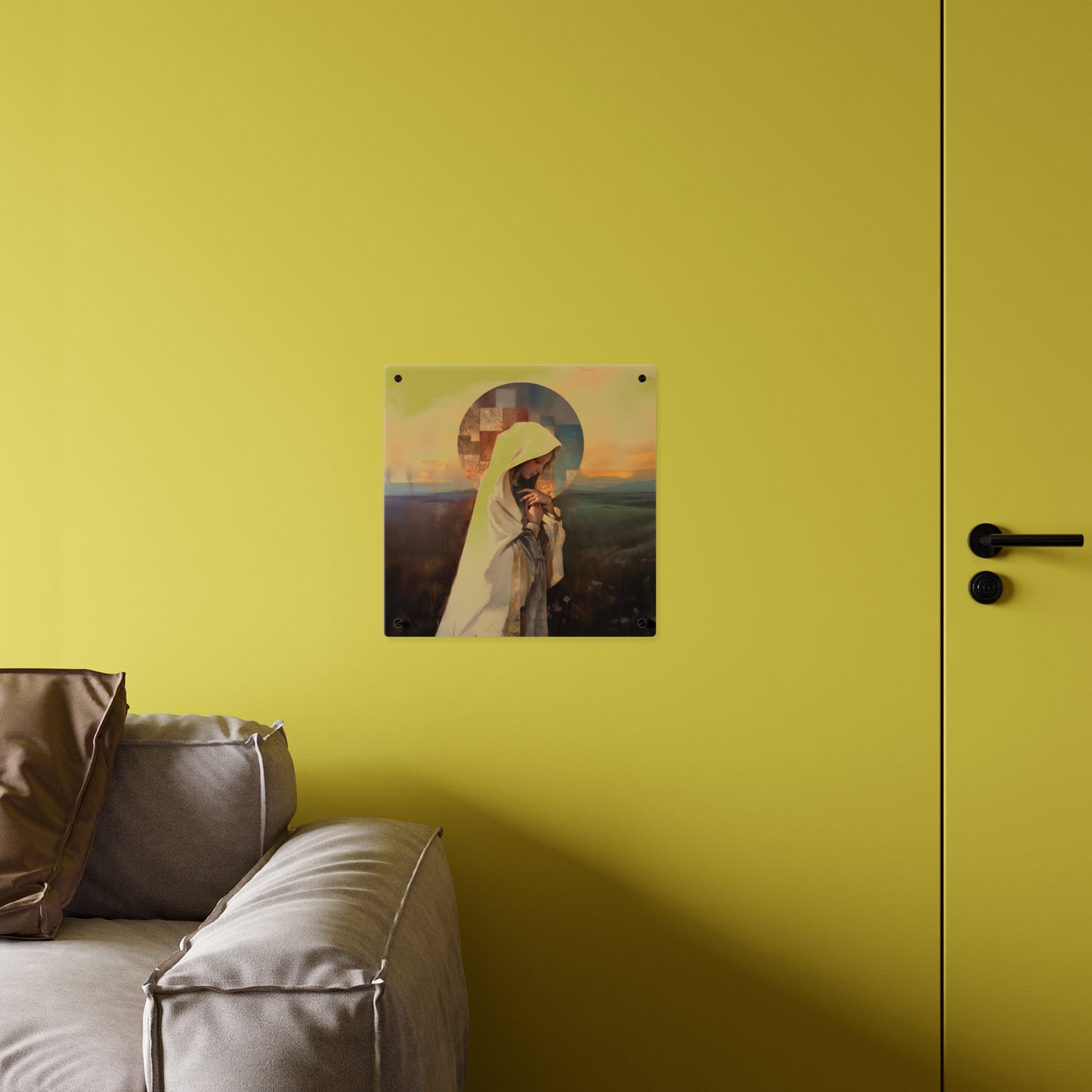 Our Lady of the Prairie Wall Art Panel - Ready to Hang Acrylic Print - Catholic Saint Art - Patron Saint Print