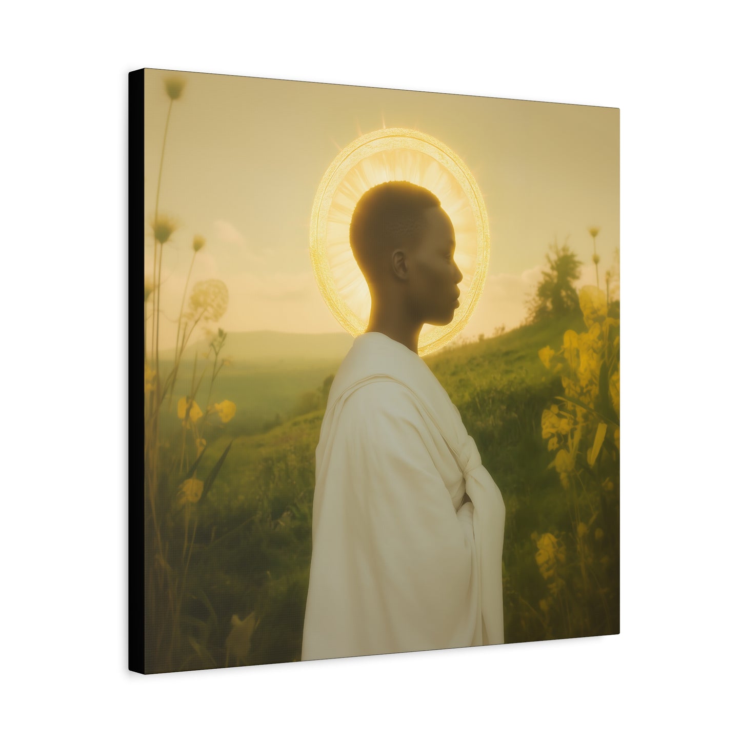 Saint Charles Lwanga - Museum Wrapped Canvas - Sanctified Souls Print - Religious Art for your Home - Catholic Patron Saint Art