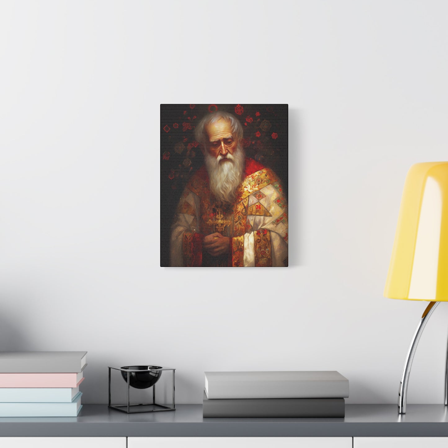 Saint Nicholas - Museum Wrapped Canvas - Sanctified Souls Print - Religious Art for your Home - Father Christmas - Catholic Christmas