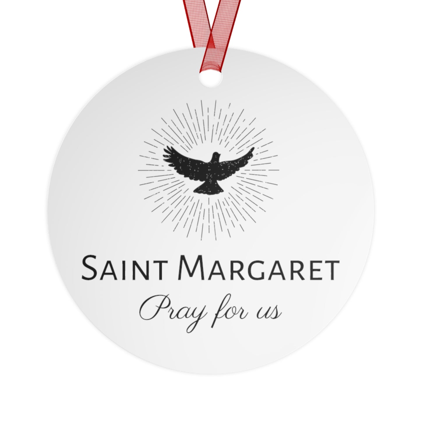 Saint Margaret of Cortona Metal Ornament - Religious Holiday Christmas Ornament - Double sided - Catholic Keepsake - Religious Gift