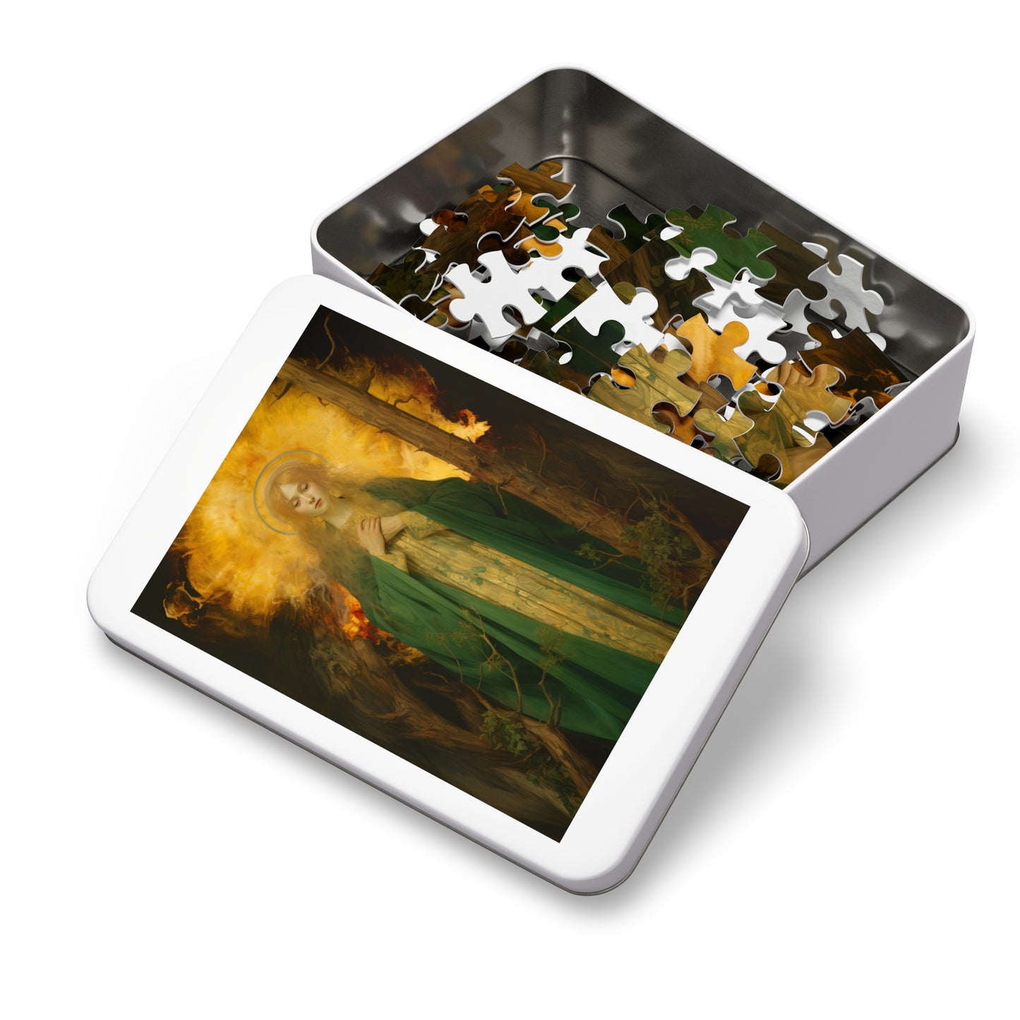 Saint Afra - Puzzle and Keepsake Tin - Religious Jigsaw Puzzle (30, 110, 252, 500,1000-Piece) - Religious Puzzle