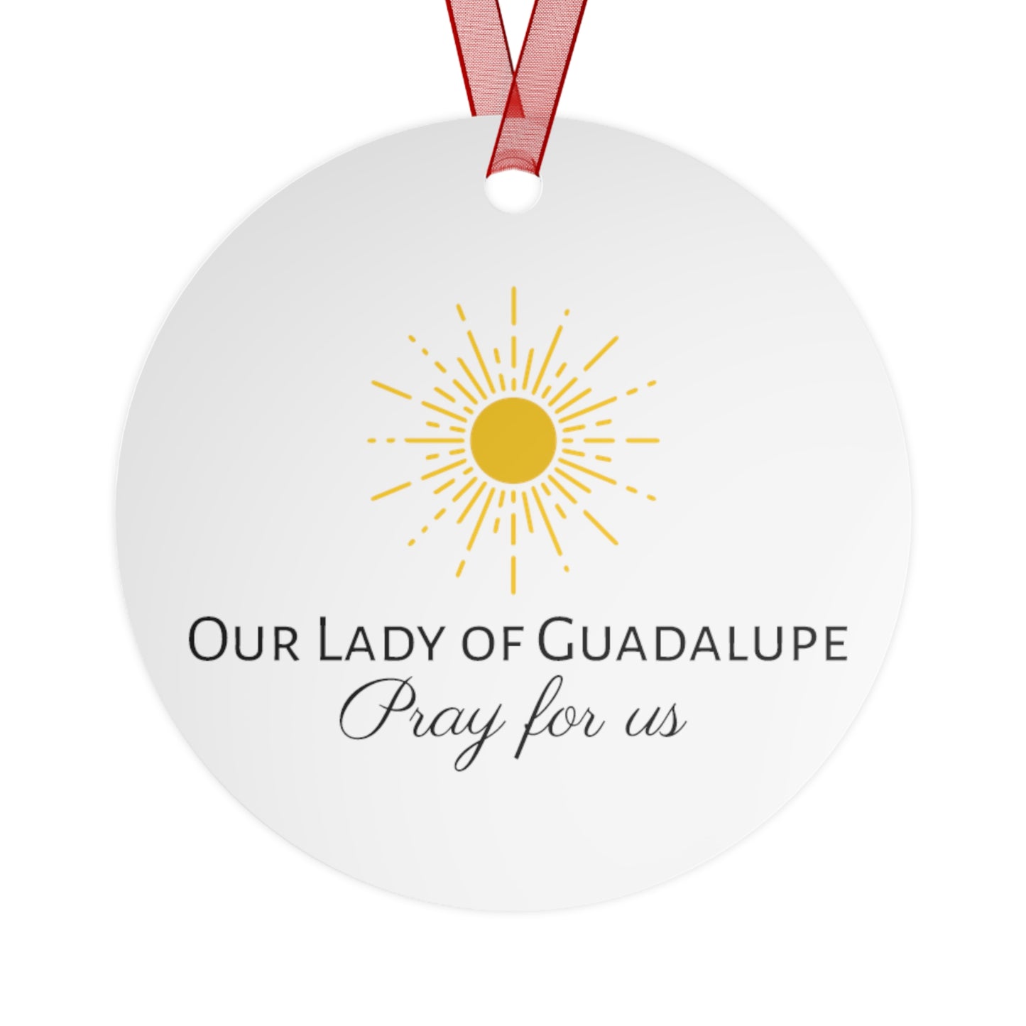 Our Lady's Abundant Love - Metal Ornament - Religious Holiday Christmas Ornament and Keepsake - Double sided - Our Lady