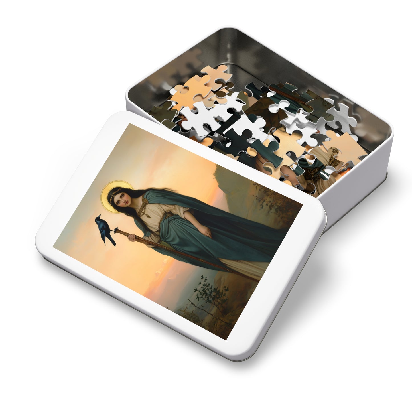 Saint Oda - Puzzle and Keepsake Tin - Religious (30, 110, 252, 500,1000) - Religious Puzzle - Gifts for Catholic Families