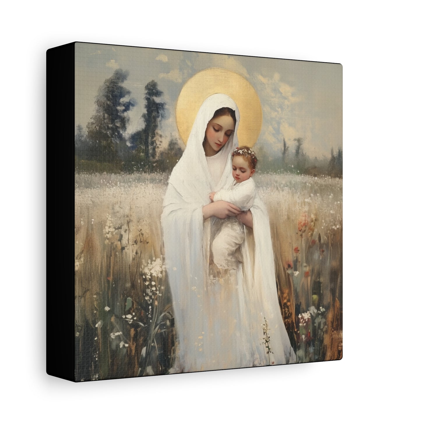 Our Lady of the Prairie - Multiple Sizes - Catholic Home art - Museum Wrapped Canvas - Sanctified Souls Print