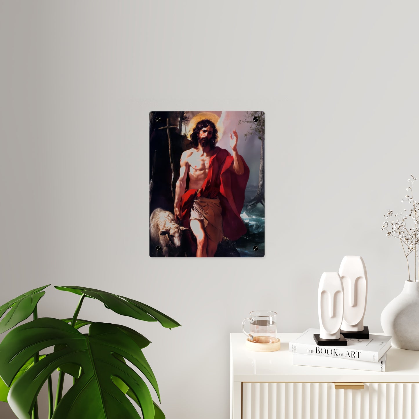 Saint John the Baptist Wall Art Panel - Ready to Hang Acrylic Print - Catholic Saint Art - Patron Saint Print - No Frame needed