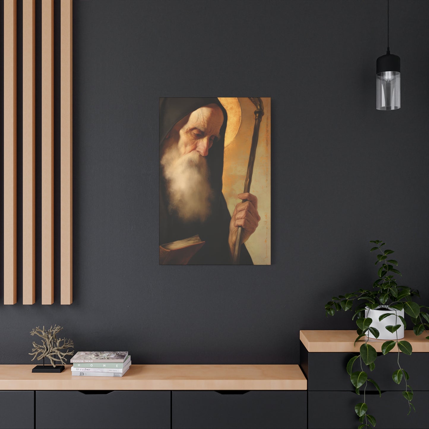 Saint Benedict - Museum Wrapped Canvas - Sanctified Souls Print - Religious Art for your Home