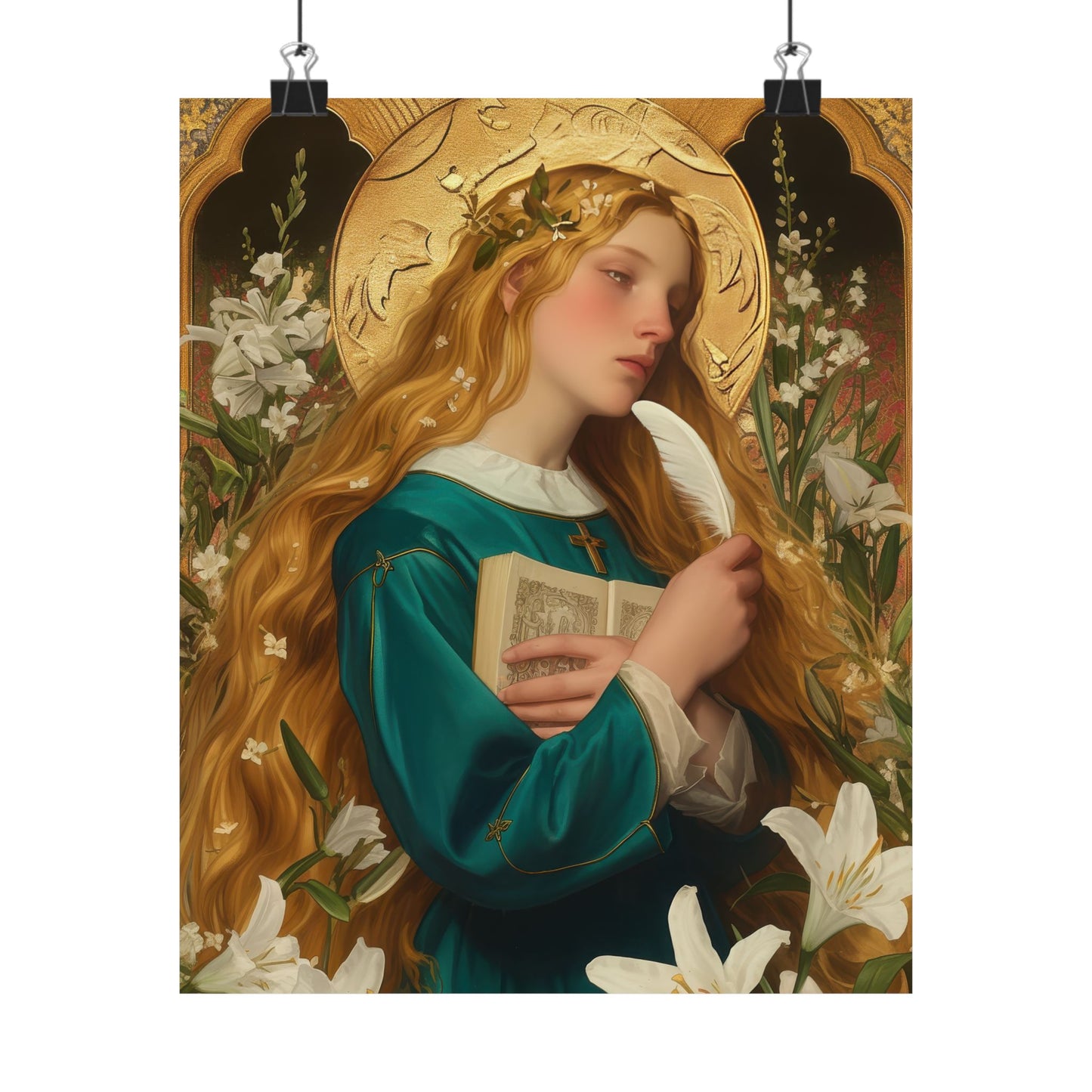 Saint Petronilla Poster Print - Sanctified Souls Print - Multiple Sizes - Premium Posters - Catholic Art for your home