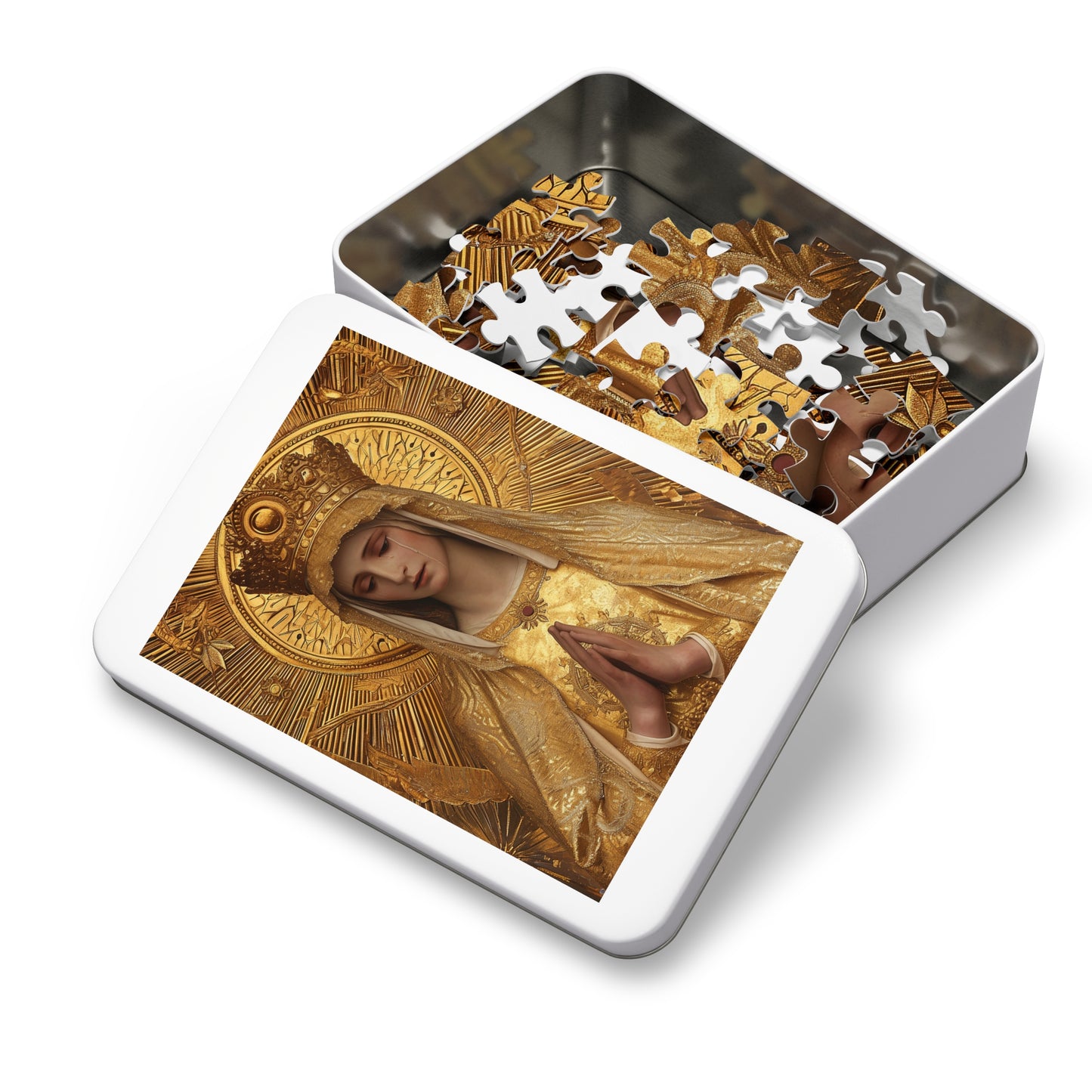 Gate of Eternity - The Golden Mary - Tribute to Our Lady of the Gate of Dawn - Puzzle and Keepsake Tin (30, 110, 252, 500,1000-Piece)