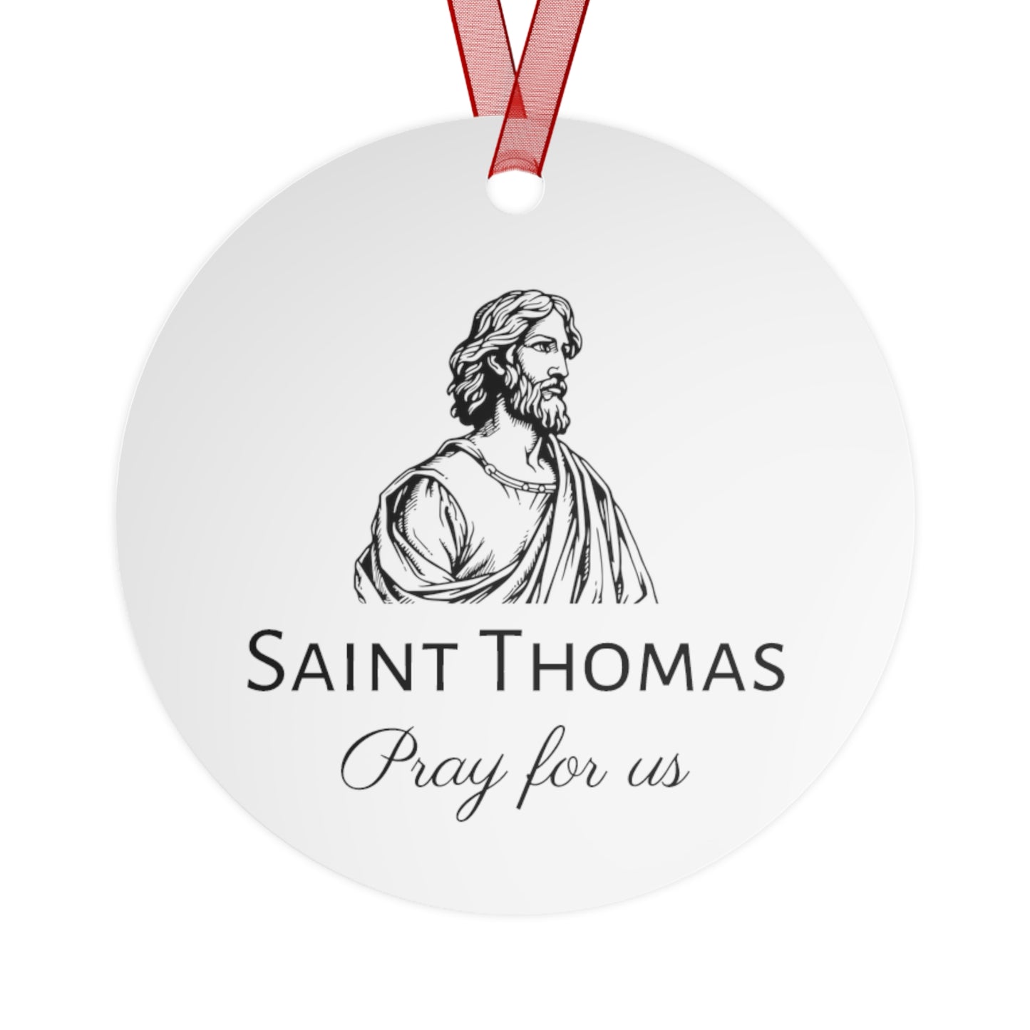 Saint Thomas the Apostle - Religious Holiday Christmas Ornament and Keepsake - Double sided Religious Ornament