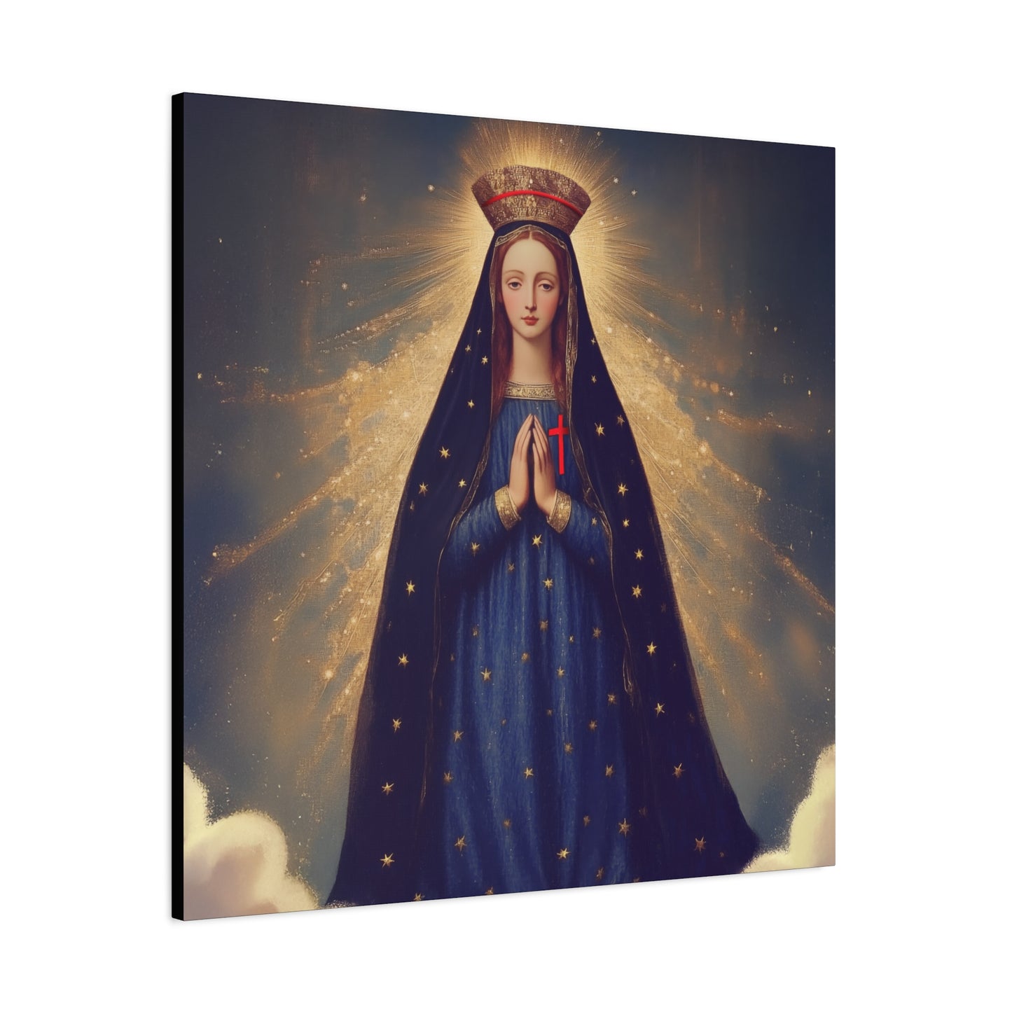 Our Lady of Pontmain - Multiple Sizes - Catholic Home art - Museum Wrapped Canvas - Sanctified Souls Print - Mother Mary Art