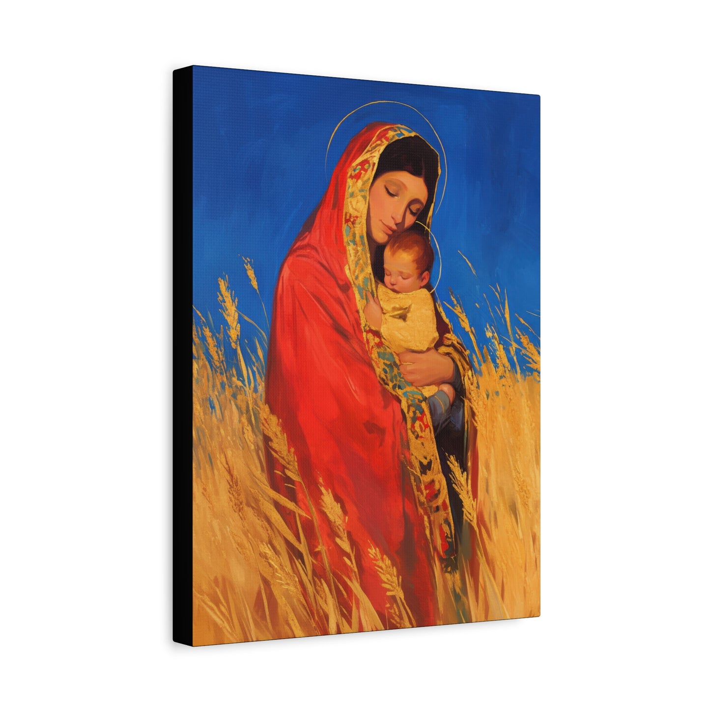 Our Lady of the Harvest - Multiple Sizes - Catholic Home art - Museum Wrapped Canvas - Sanctified Souls Print