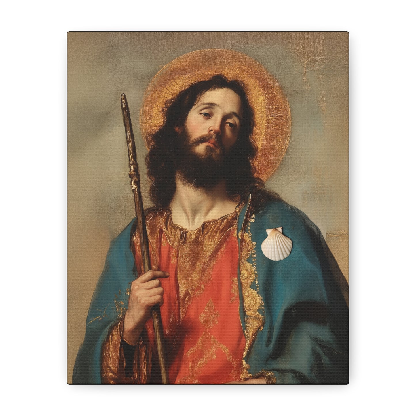 Saint James the Greater - Apostle - Museum Wrapped Canvas - Print - Religious Art for your Home - Christian print - Prayer Room - Catholic