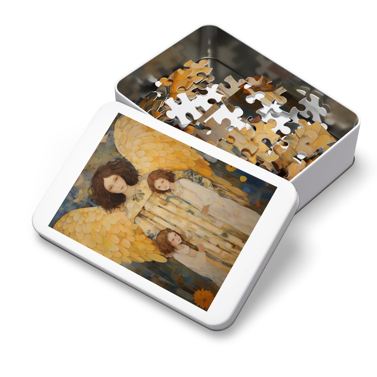 Embrace of the Guardian - Puzzle and Keepsake Tin - Religious Jigsaw Puzzle (30, 110, 252, 500,1000-Piece) - Religious Puzzle