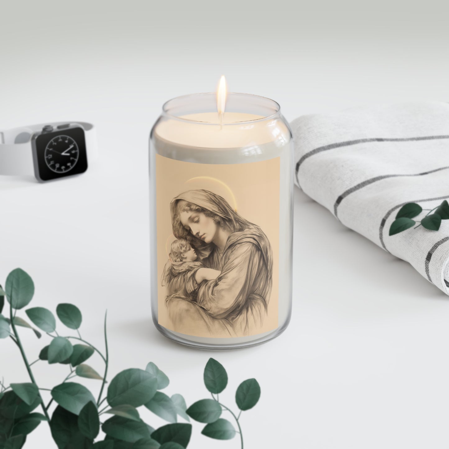 Grace Unveiled - The Nativity of the Virgin Mary - Scented Prayer Candle, 13.75oz - Candle - Catholic Art - prayer room Scented Candle