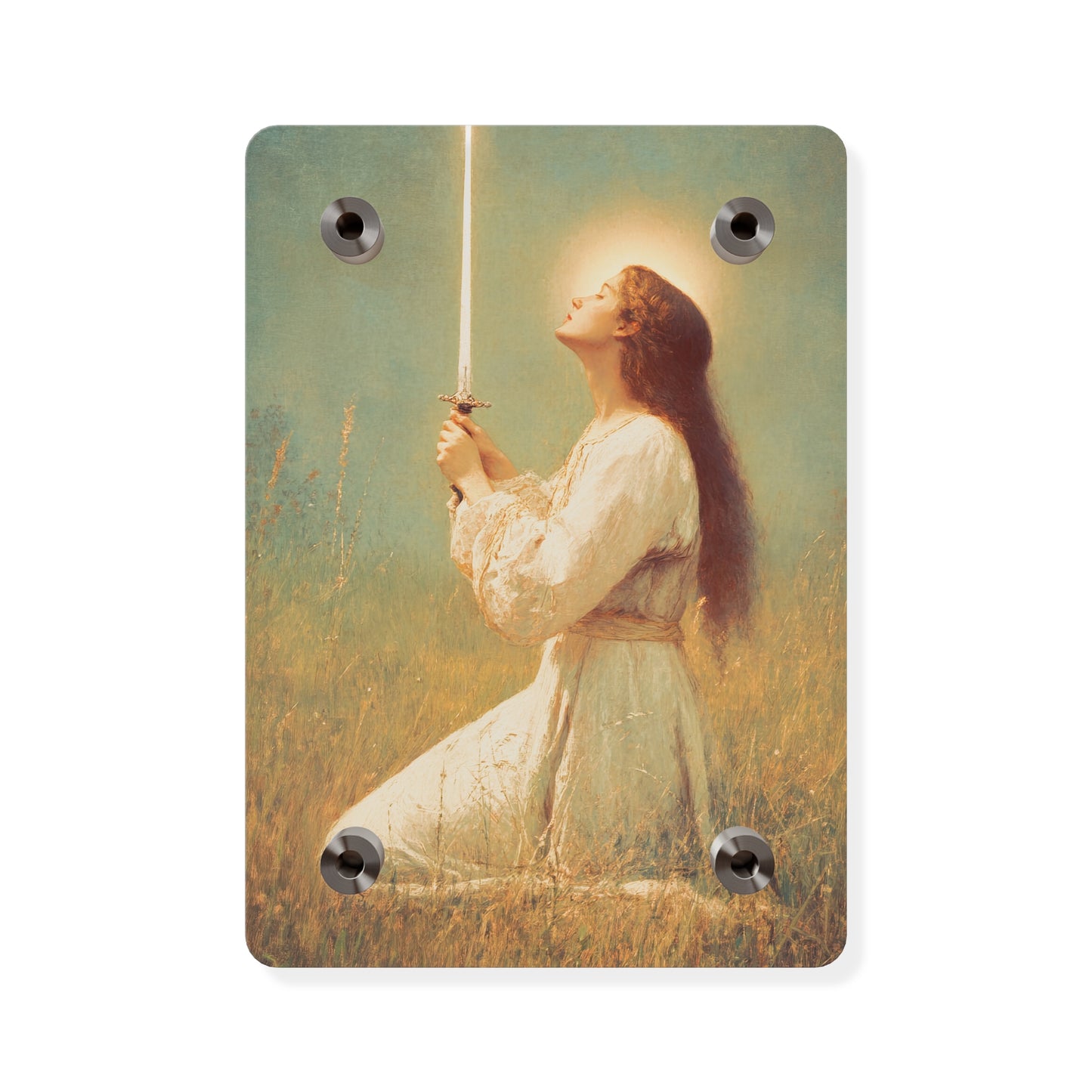 Saint Joan of Arc Wall Art Panel - Ready to Hang Acrylic Print - Catholic Saint Art - Patron Saint Print - No Frame needed