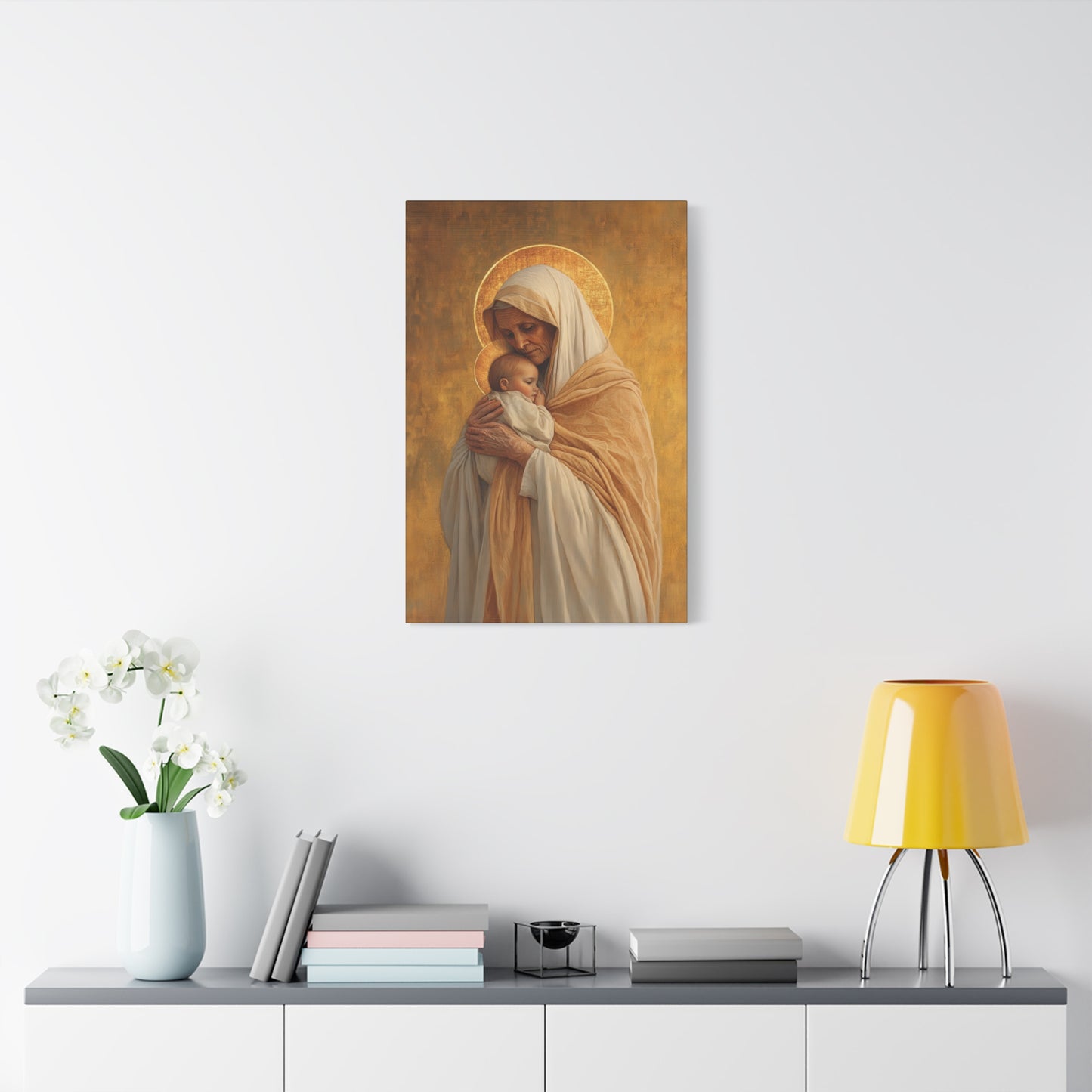 Saint Anna the Prophetess - Museum Wrapped Canvas - Print - Religious Art for your Home - Christian print - Prayer Room Art - Catholic