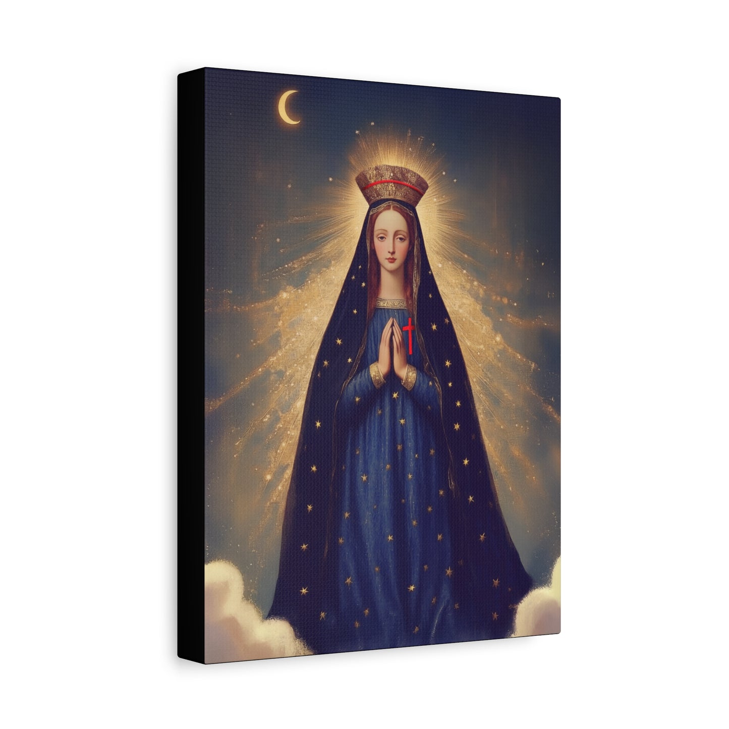 Our Lady of Pontmain - Multiple Sizes - Catholic Home art - Museum Wrapped Canvas - Sanctified Souls Print - Mother Mary Art