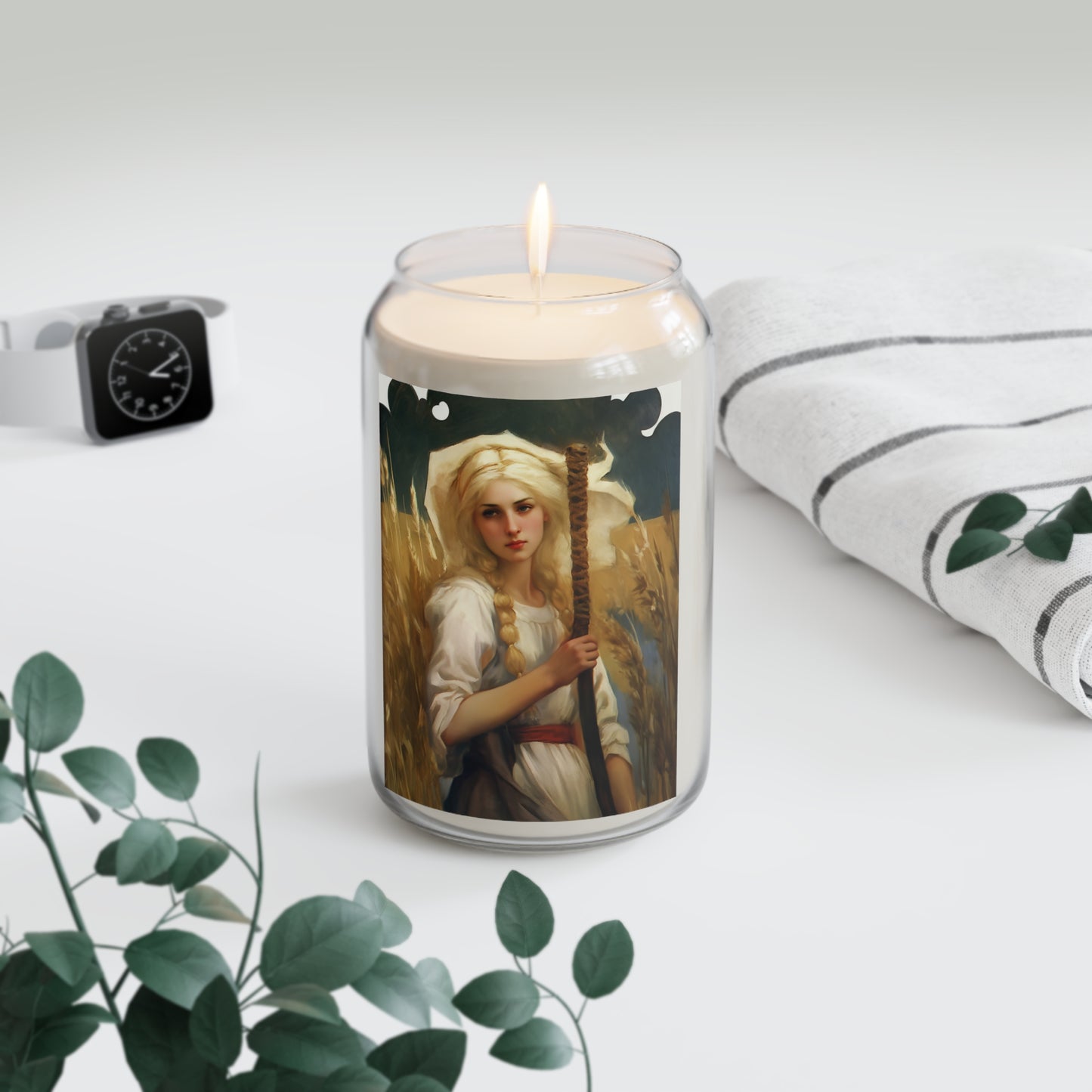 Saint Notburga - Scented Prayer Candle, 13.75oz - Tall Size - Religious Prayer Candle - Catholic Art
