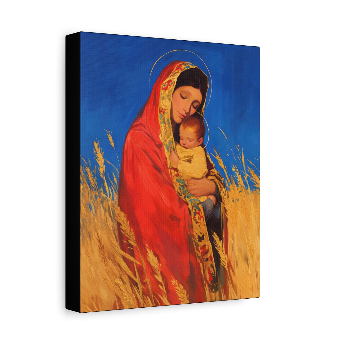 Our Lady of the Harvest - Multiple Sizes - Catholic Home art - Museum Wrapped Canvas - Sanctified Souls Print