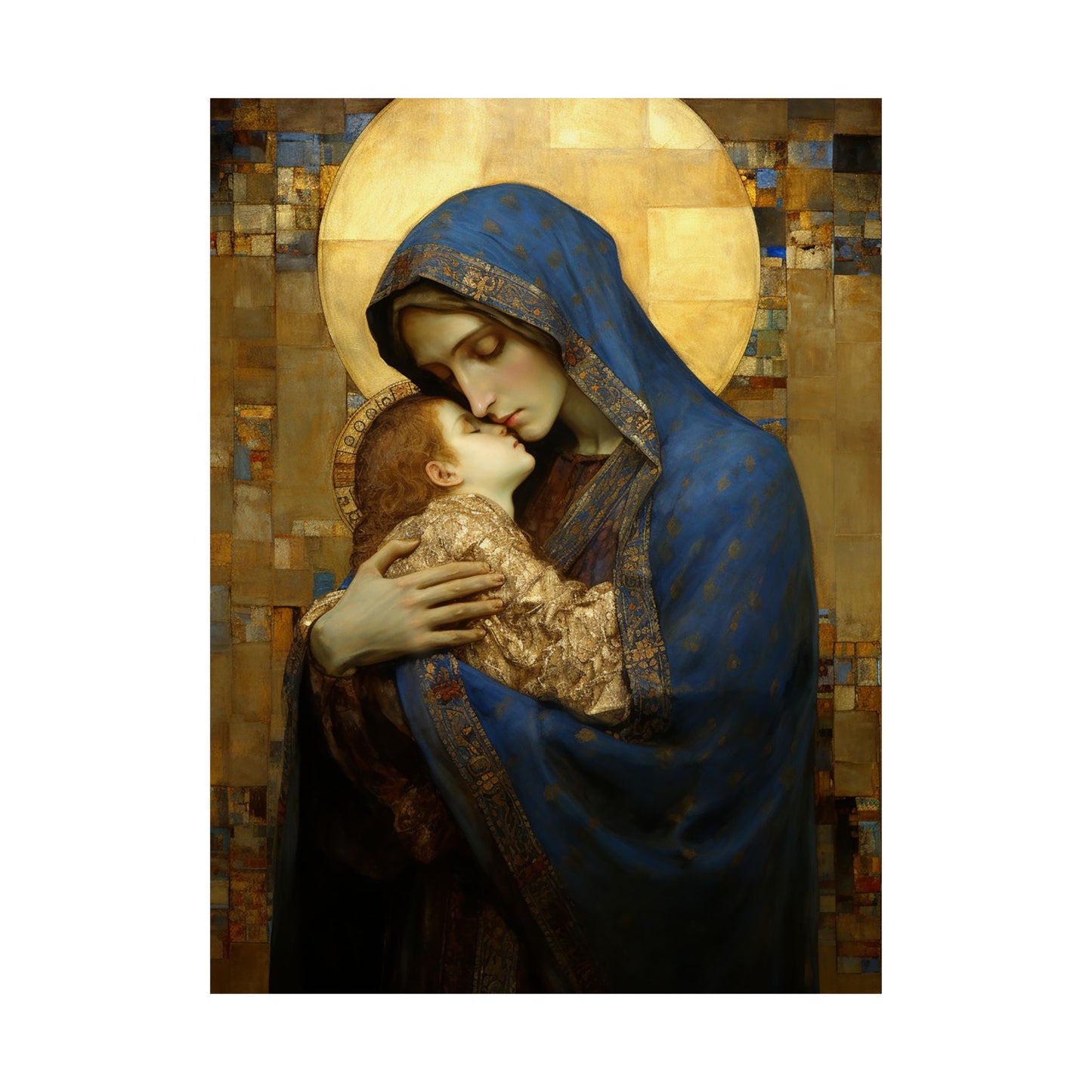Madonna and Child - Print - Sanctified Souls Print - Multiple Sizes - Premium Matte Vertical Posters - Mary and the Christ Child