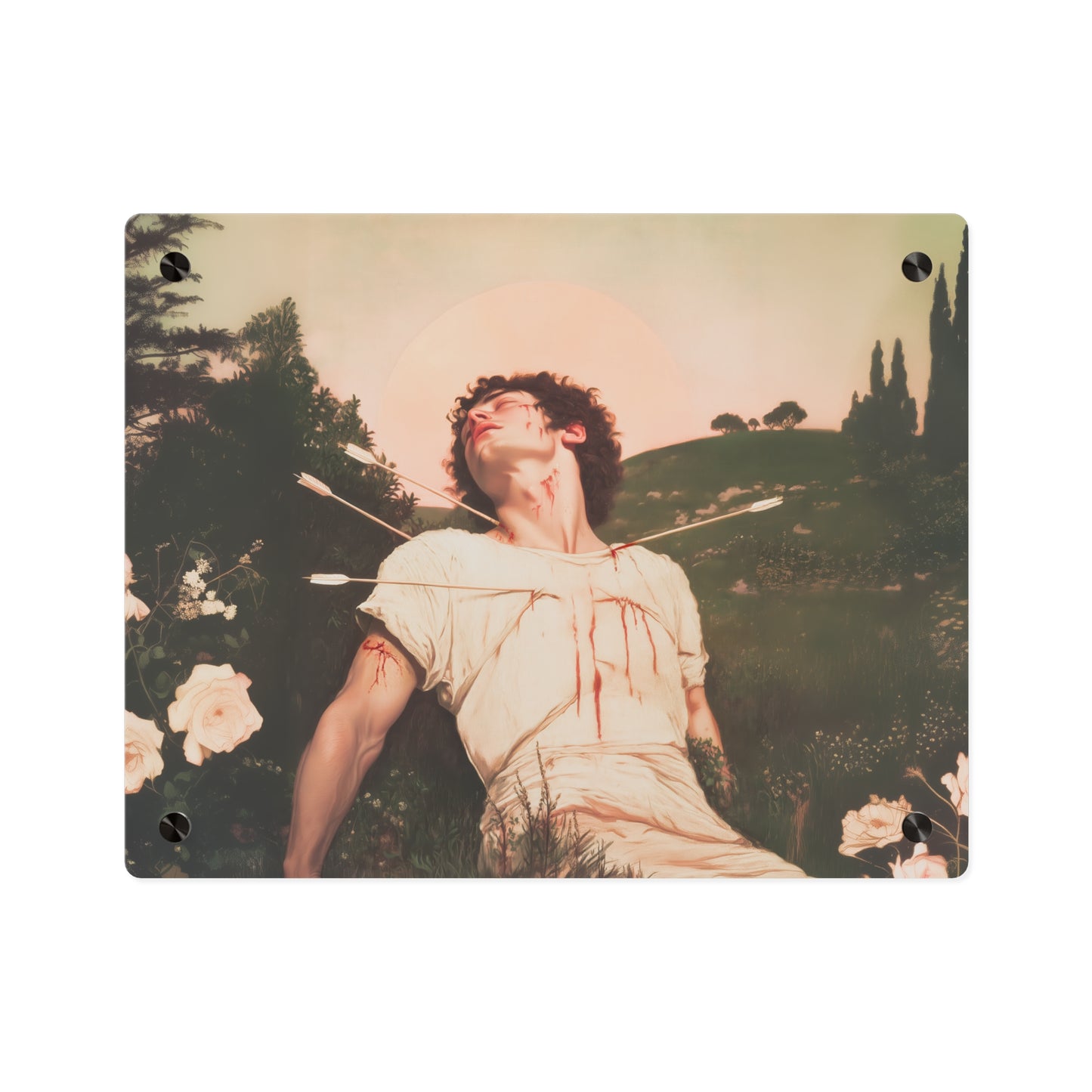 Saint Sebastian Wall Art Panel - Ready to Hang Acrylic Print - Catholic Saint Art - Patron Saint Print - No Frame needed