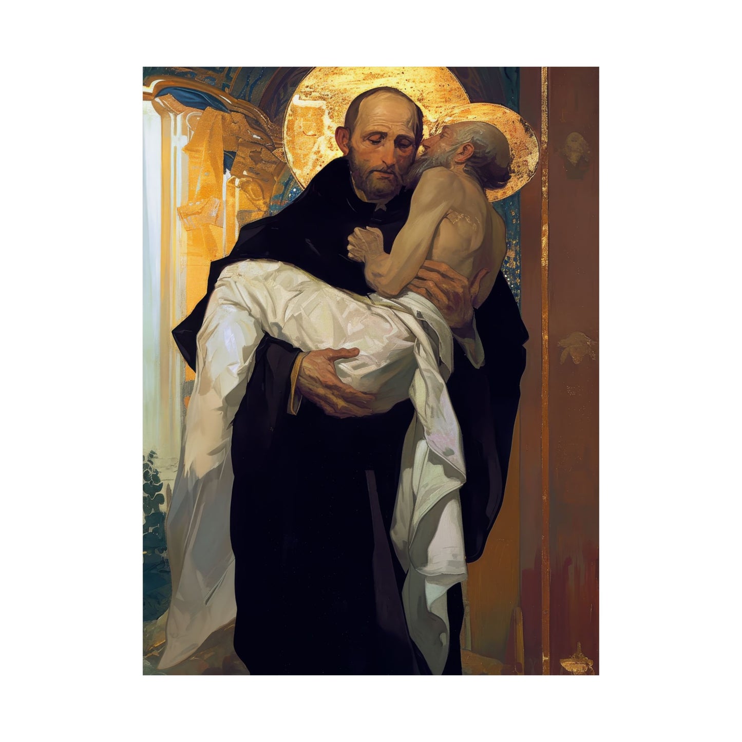Saint John of God Poster Print - Sanctified Souls Print - Multiple Sizes - Premium Posters - Catholic Art for your home