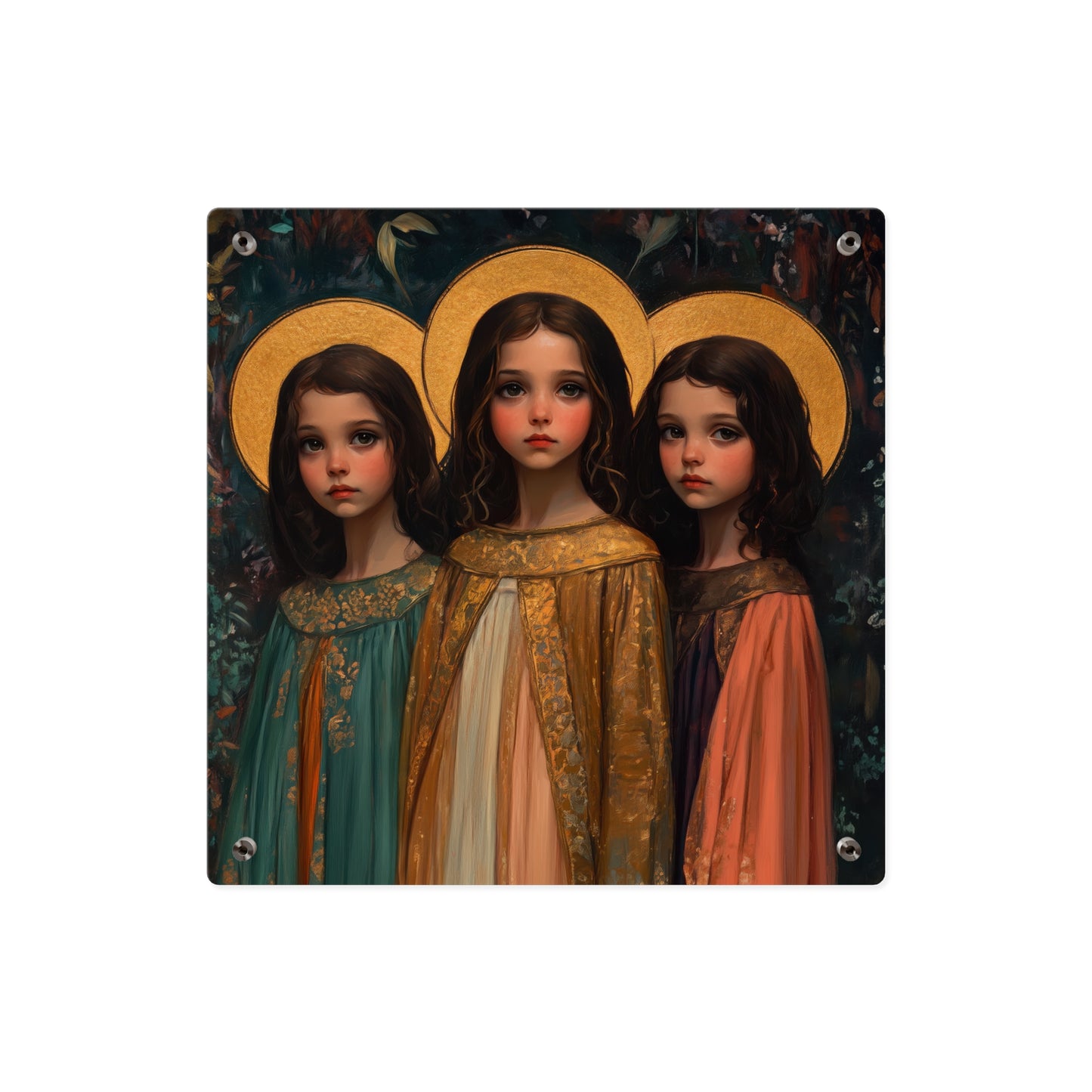 Saints Faith, Hope and Charity Acrylic Wall Art Panel - Ready to Hang Acrylic Print - Catholic Saint Art Print - Sister Art