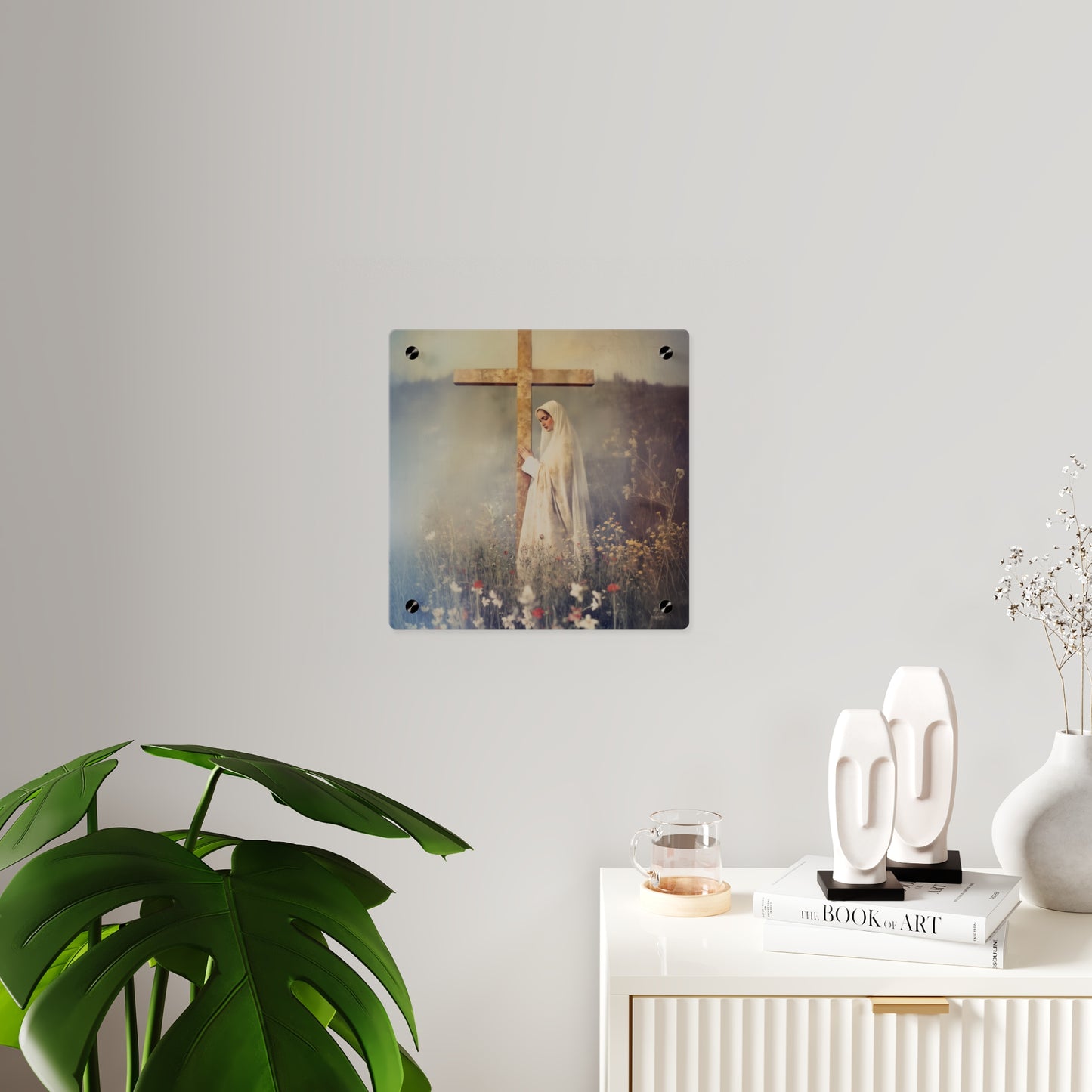 The Feast of the Exaltation of the Holy Cross Wall Art Panel - Ready to Hang Acrylic Print - Catholic Saint Art - Patron Saint Print